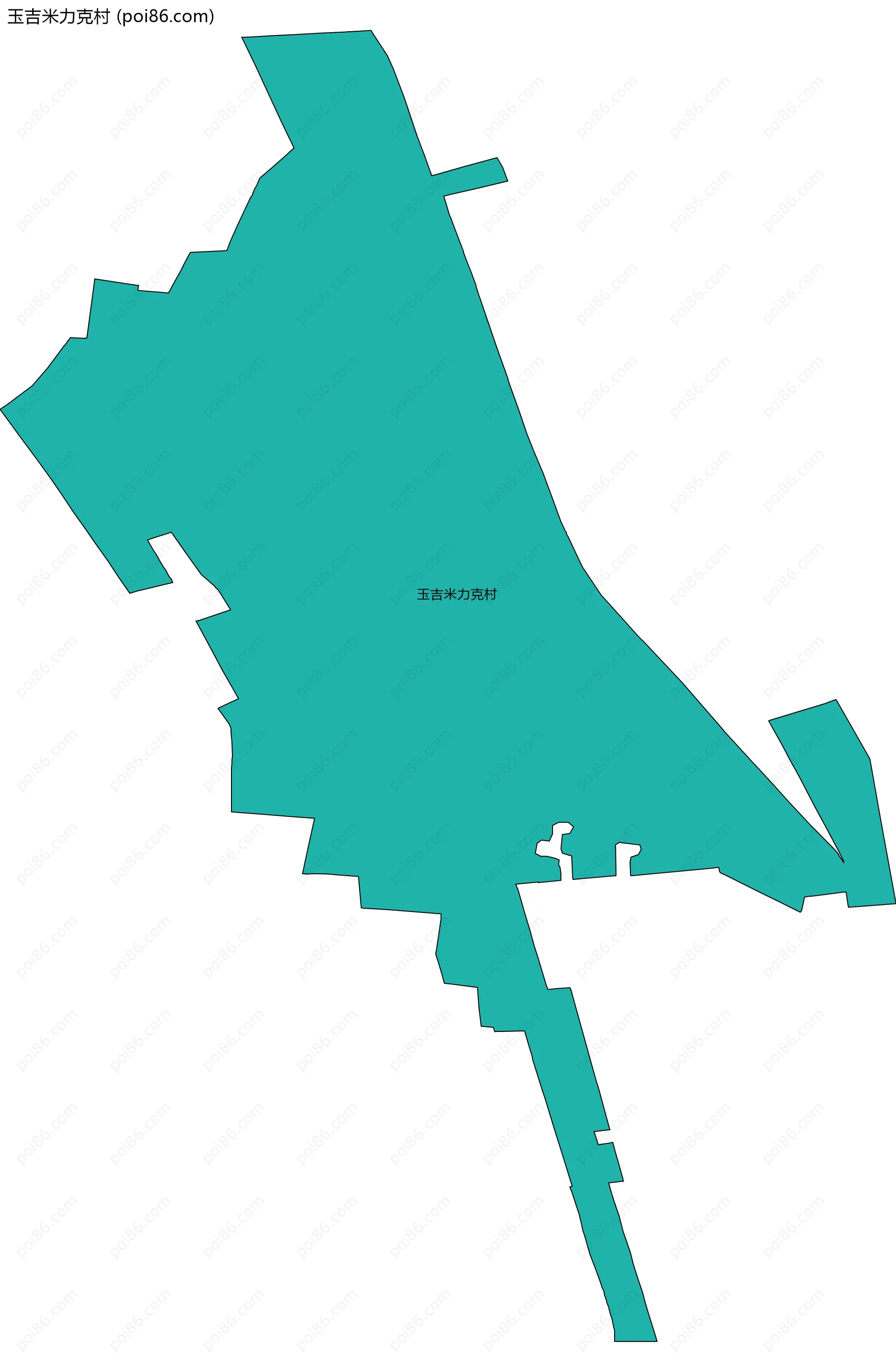 玉吉米力克村边界地图