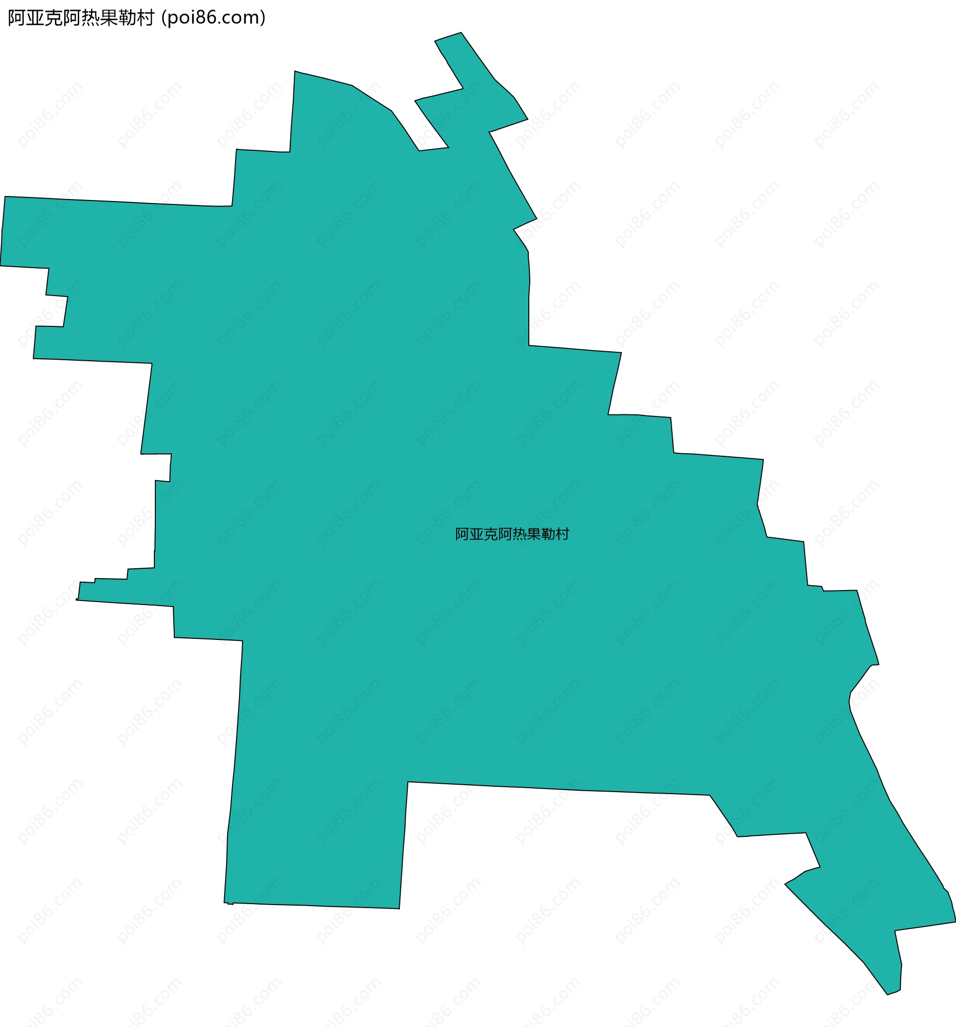 阿亚克阿热果勒村边界地图