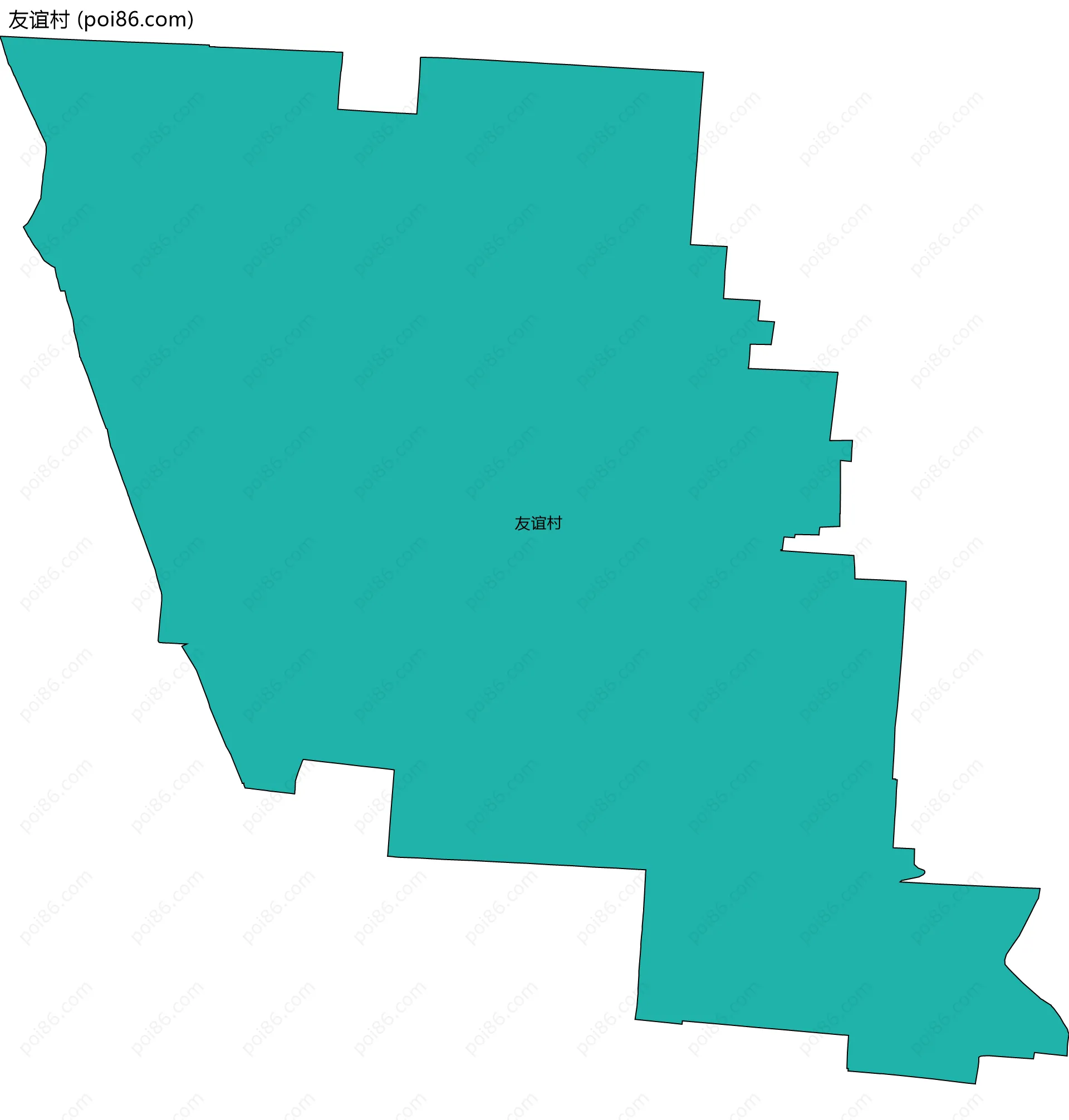 友谊村边界地图