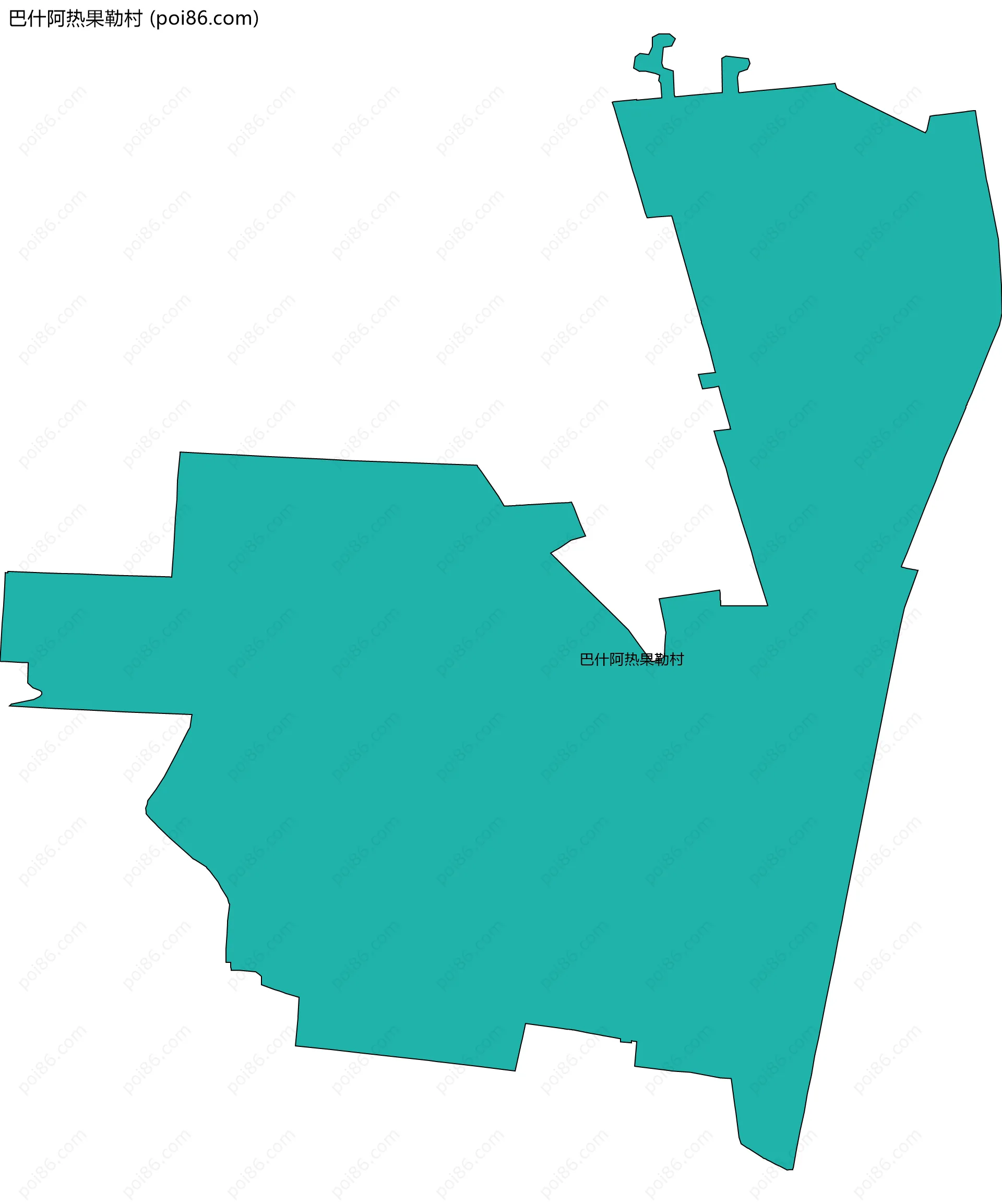 巴什阿热果勒村边界地图