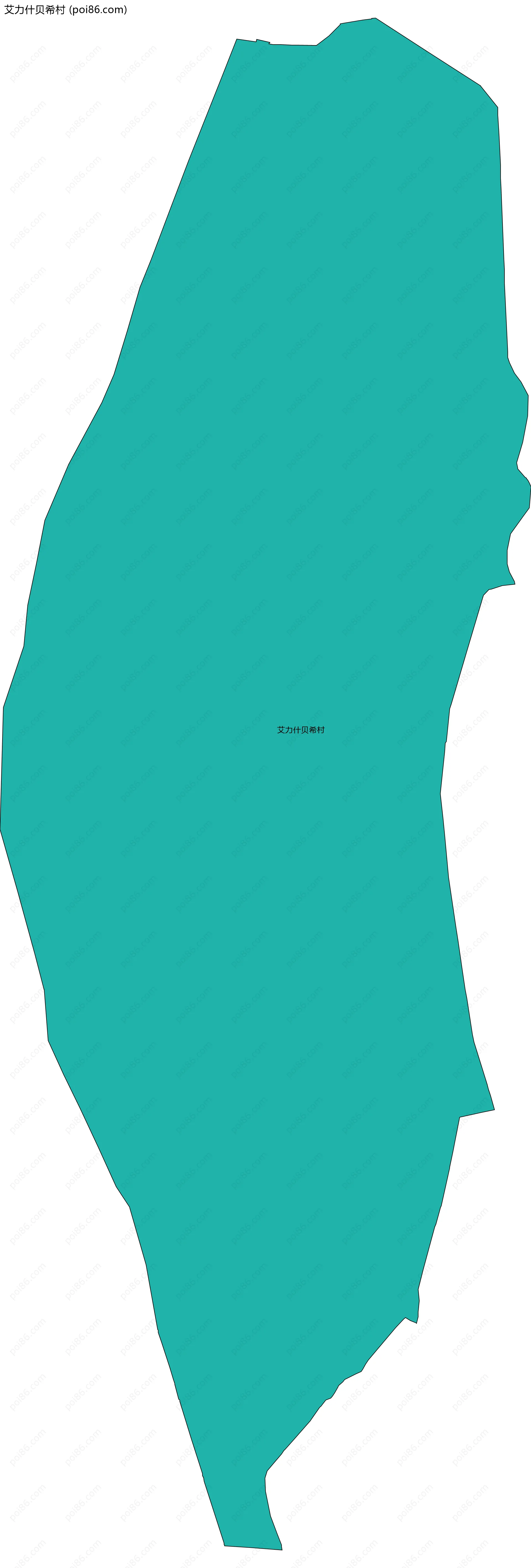 艾力什贝希村边界地图