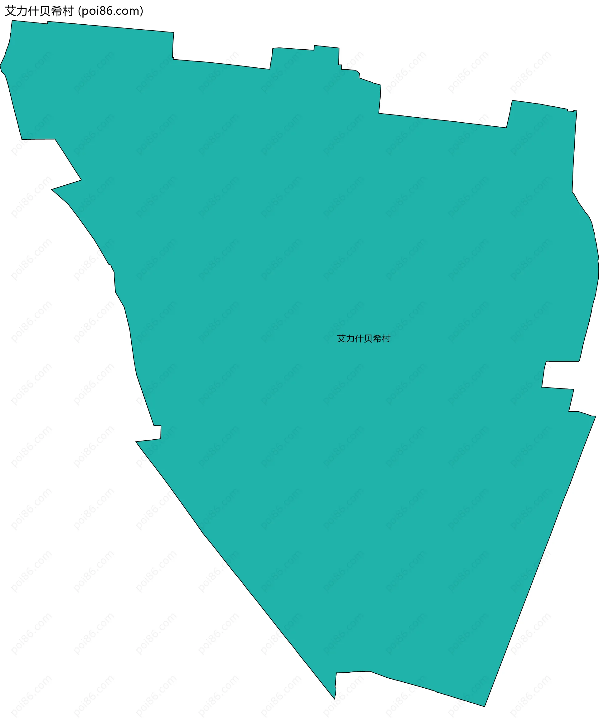 艾力什贝希村边界地图