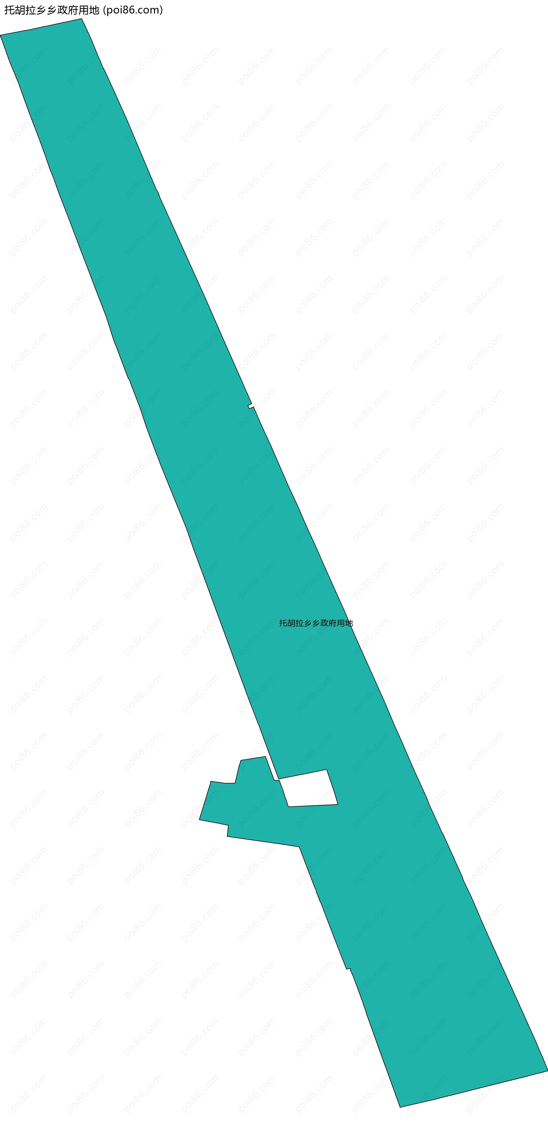 托胡拉乡乡政府用地边界地图