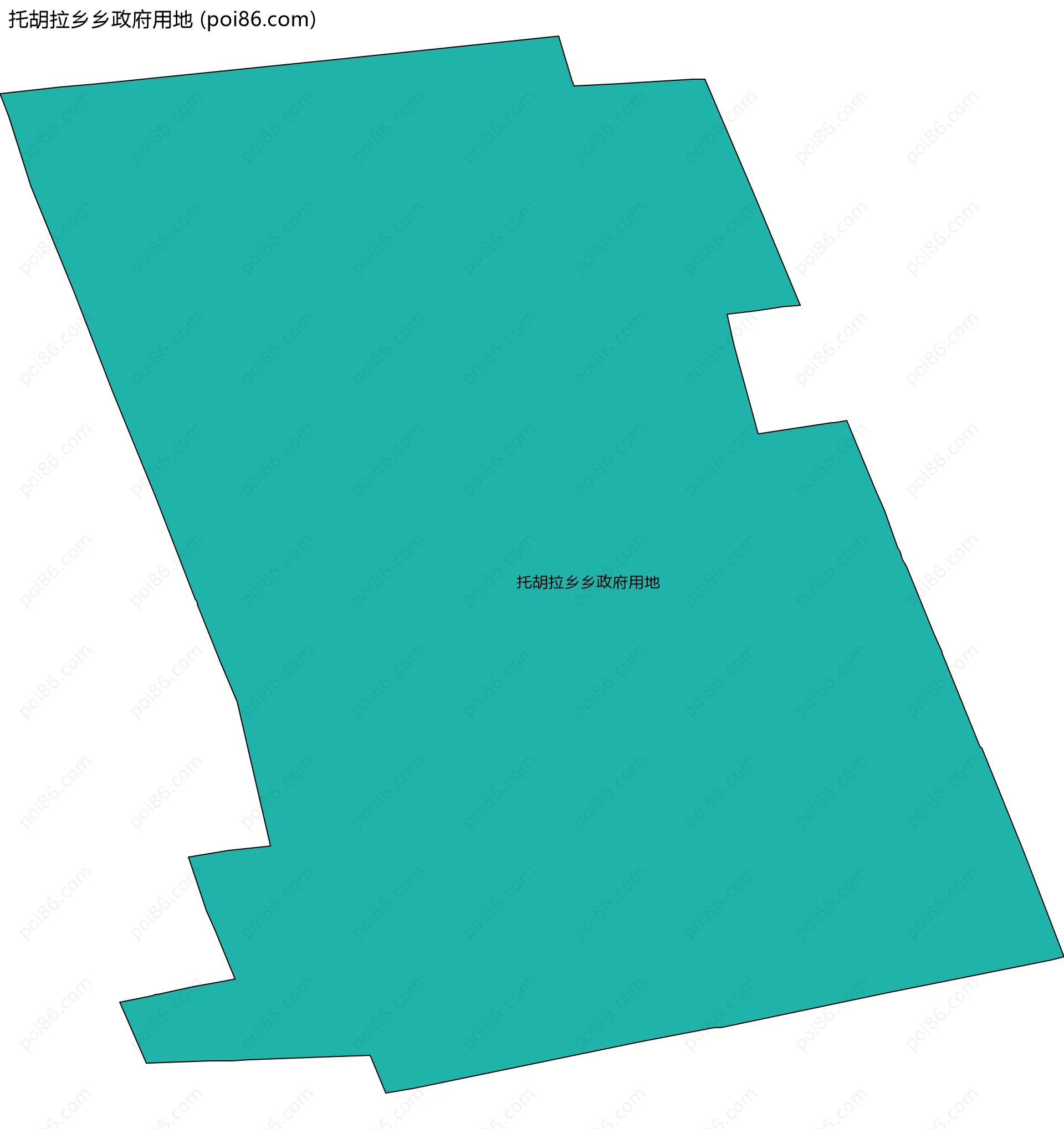 托胡拉乡乡政府用地边界地图