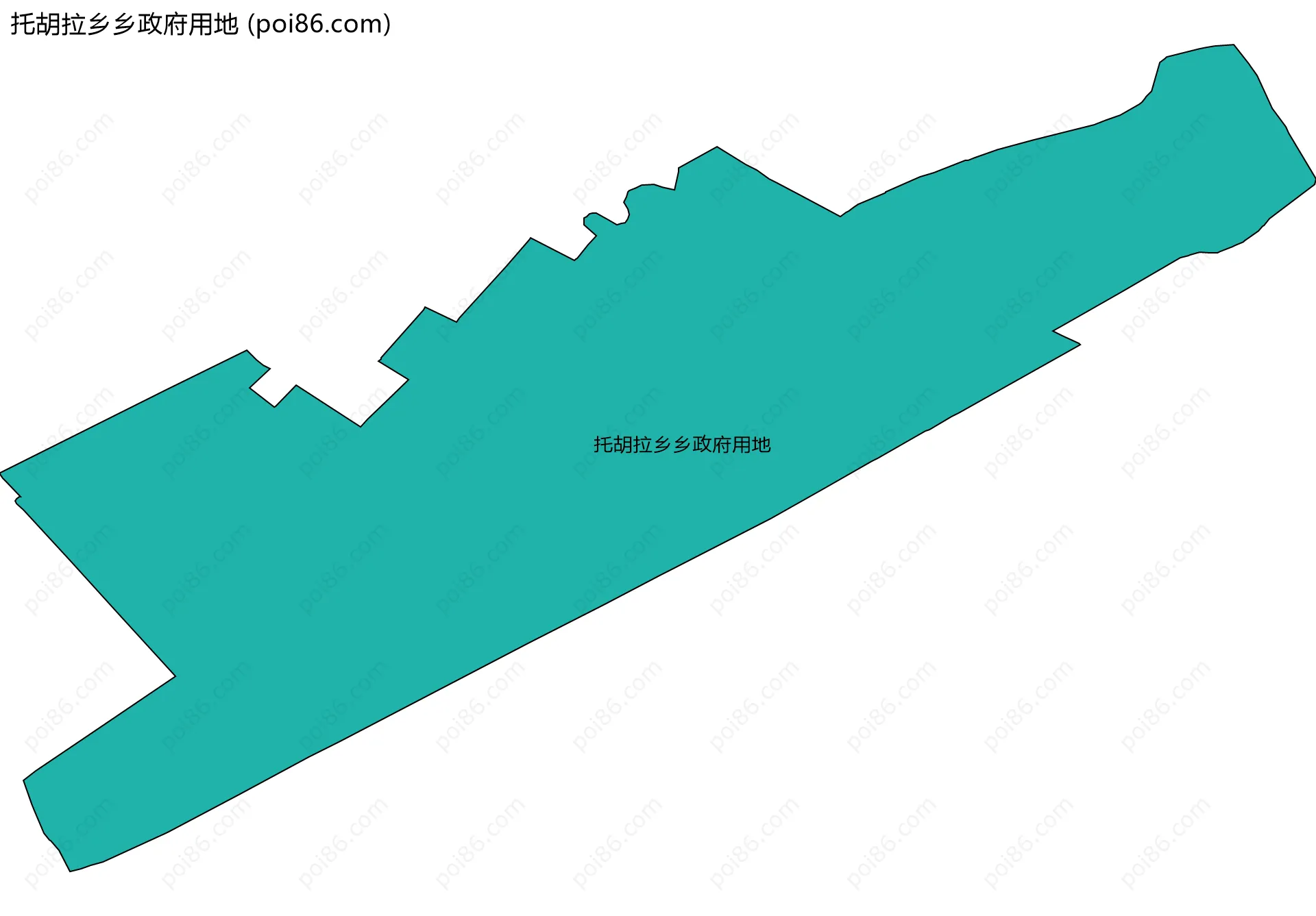 托胡拉乡乡政府用地边界地图