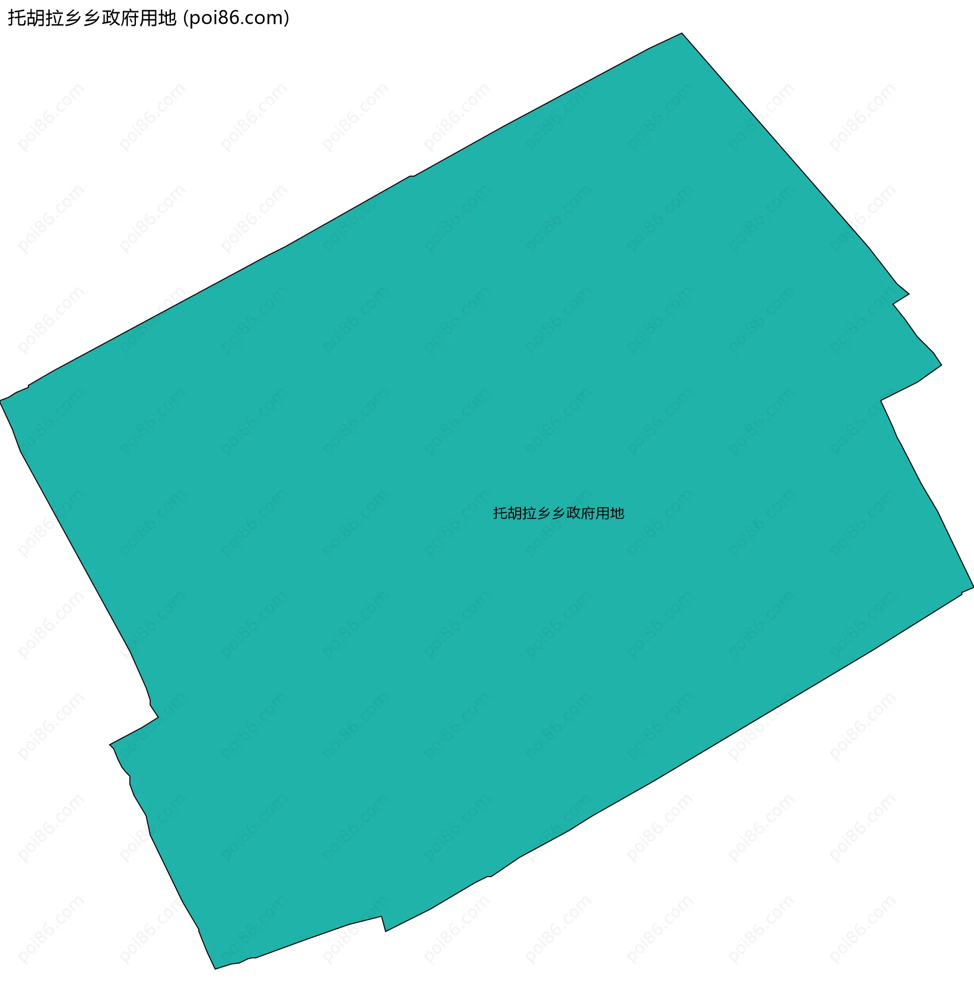 托胡拉乡乡政府用地边界地图
