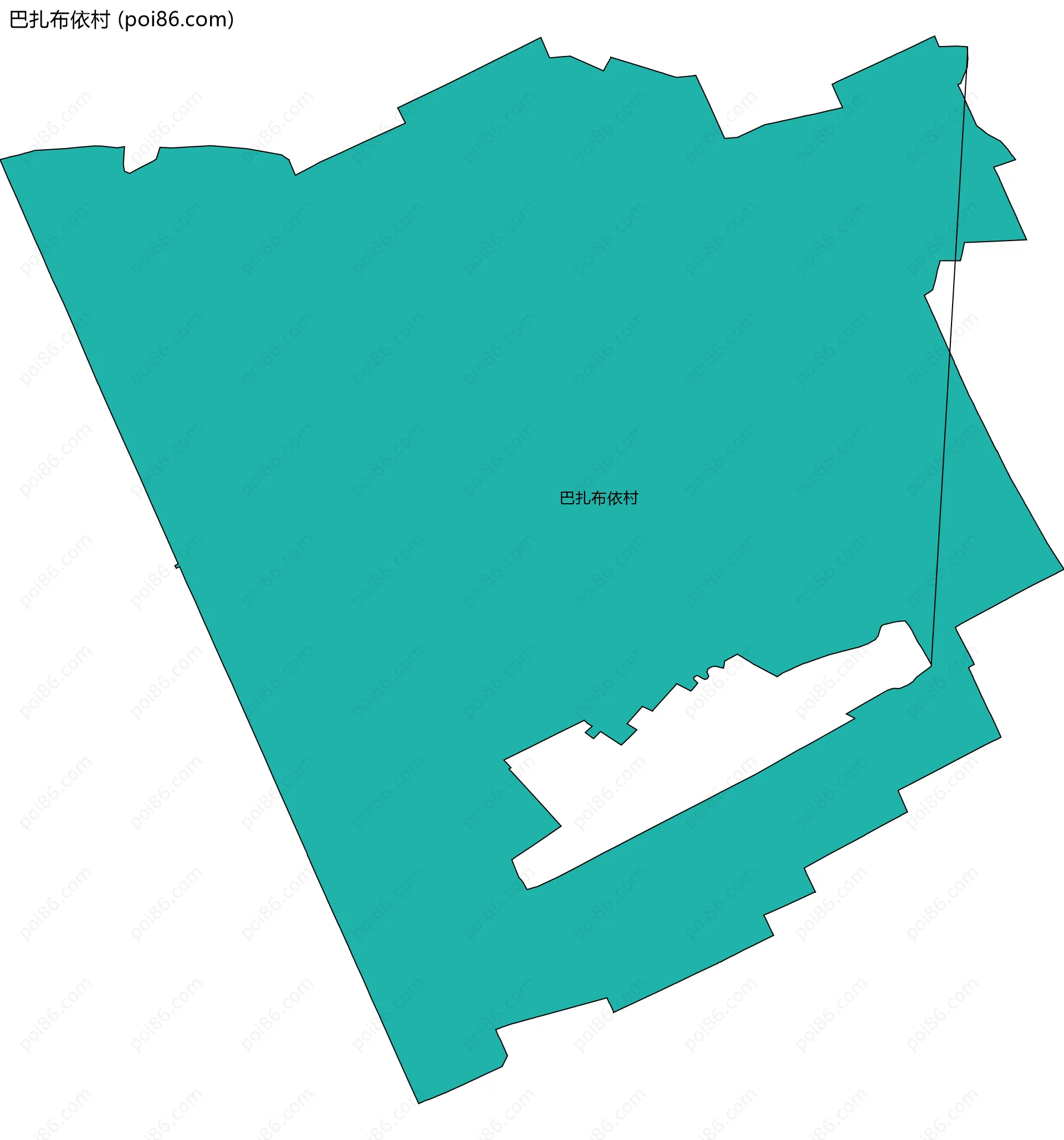 巴扎布依村边界地图