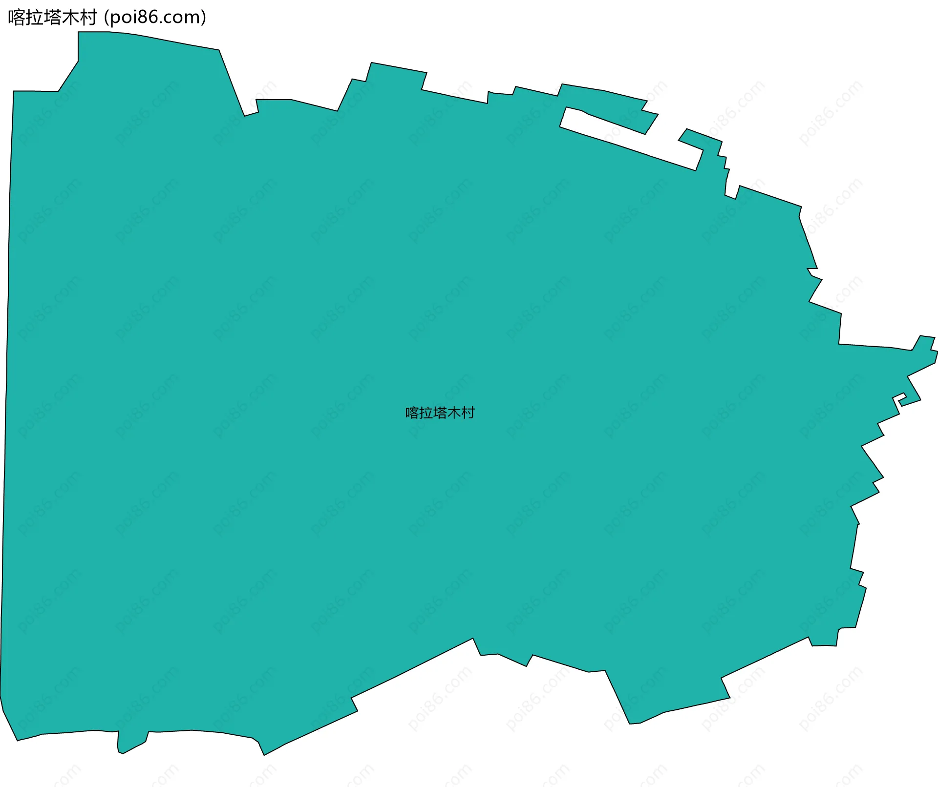 喀拉塔木村边界地图
