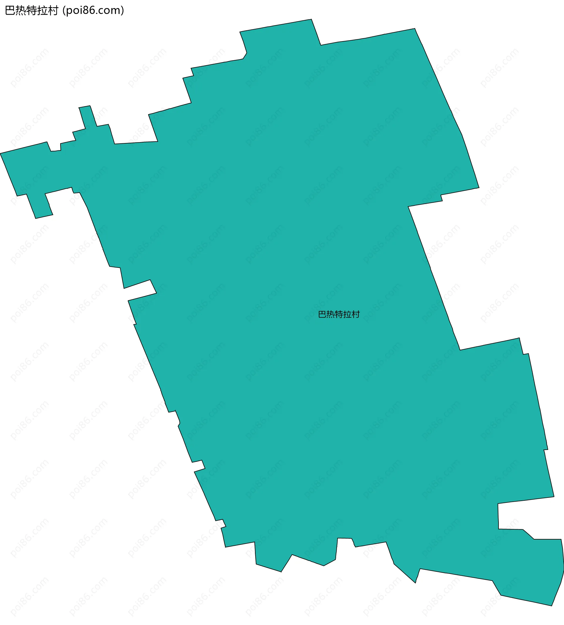 巴热特拉村边界地图