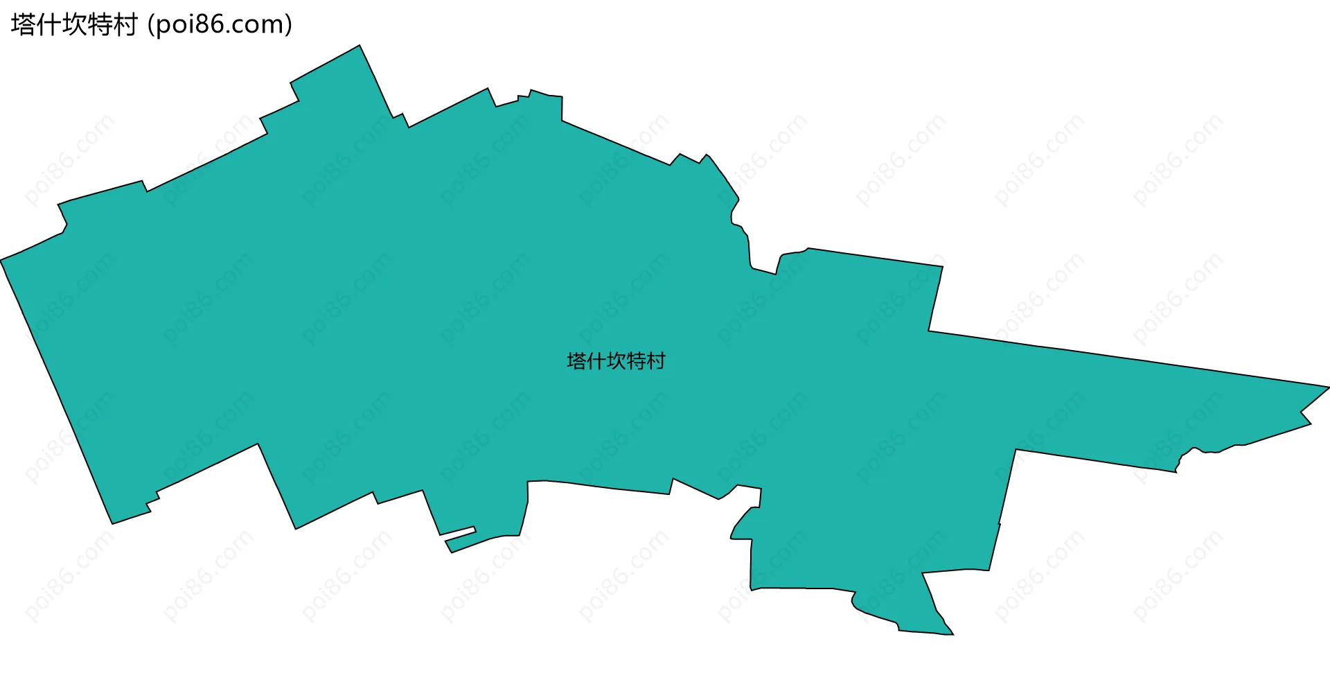 塔什坎特村边界地图