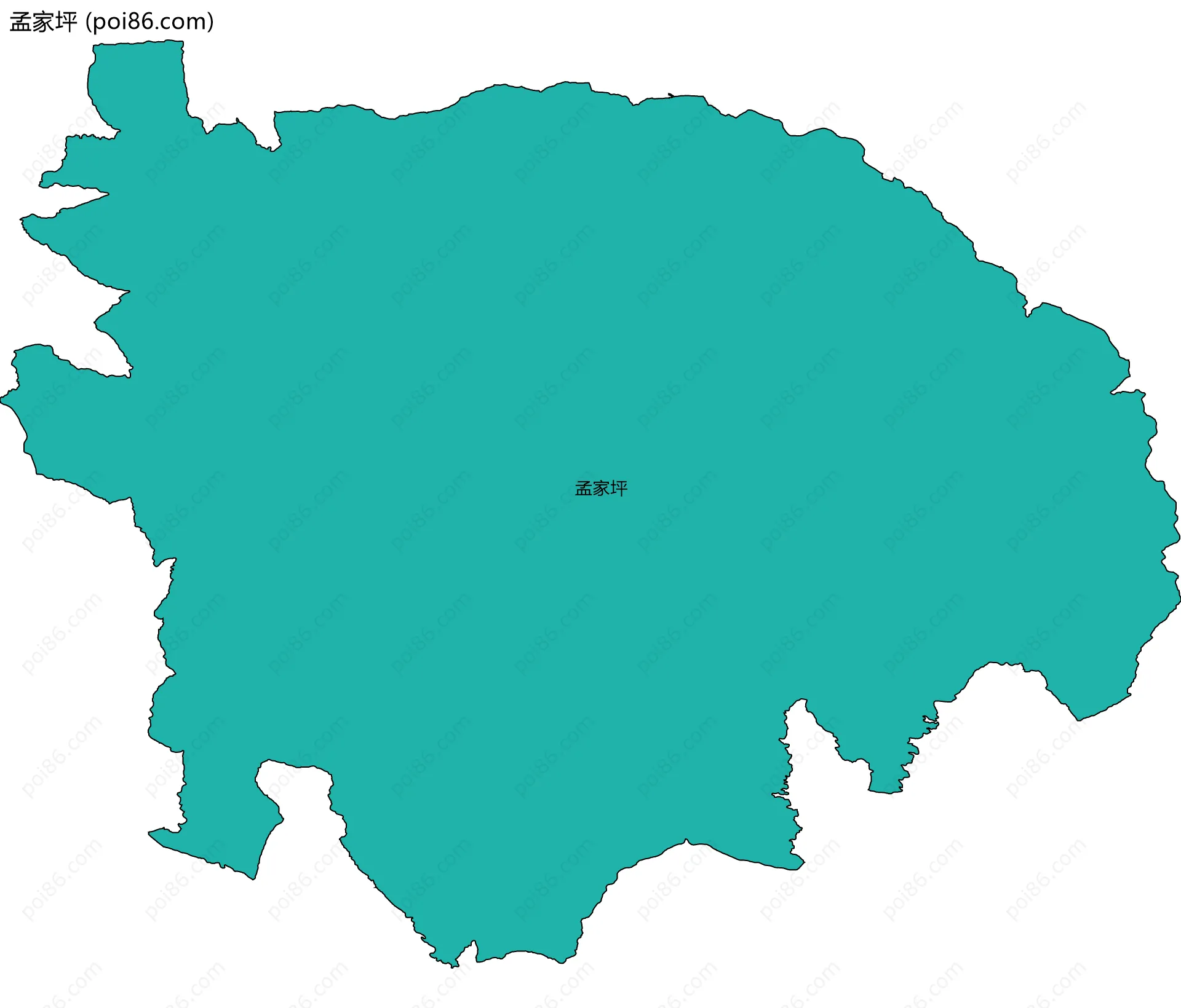 孟家坪边界地图