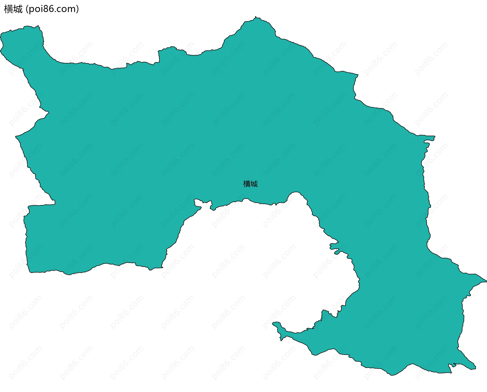 横城边界地图