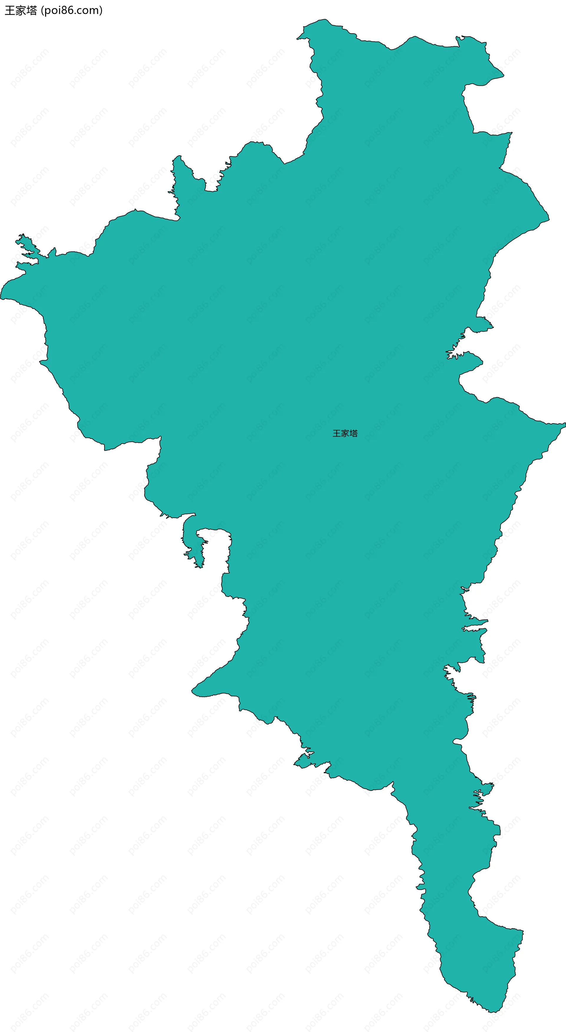 王家塔边界地图