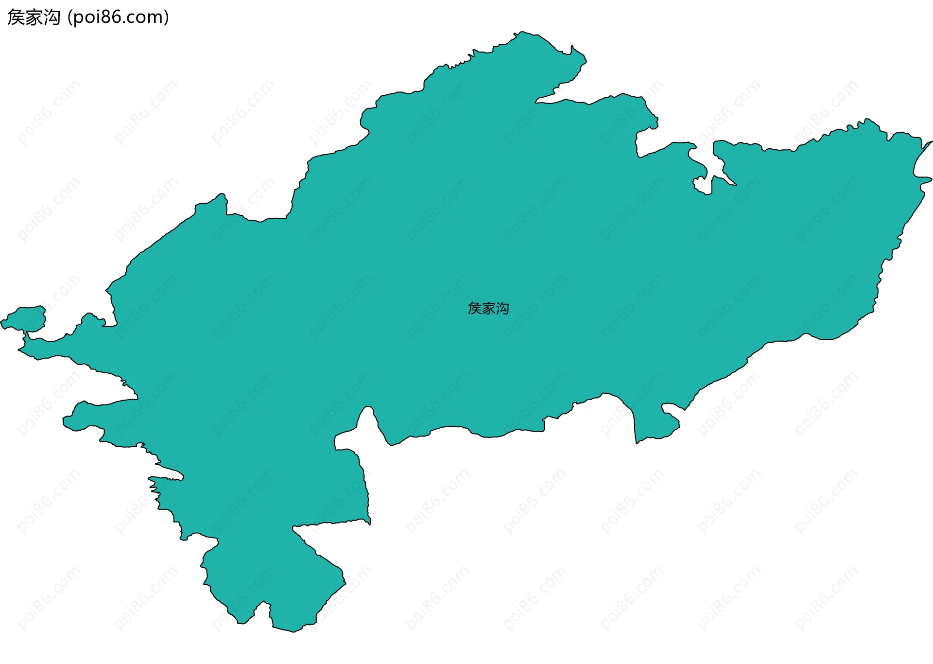 矦家沟边界地图