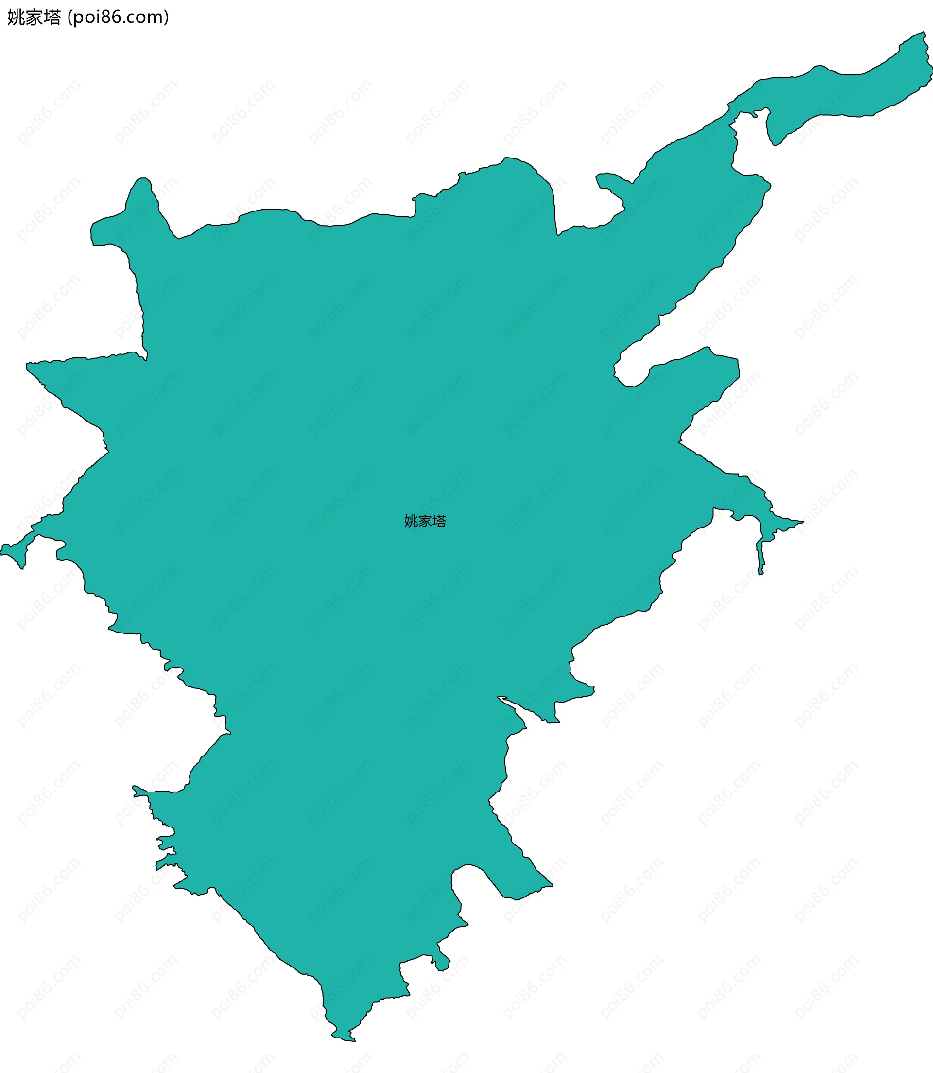 姚家塔边界地图