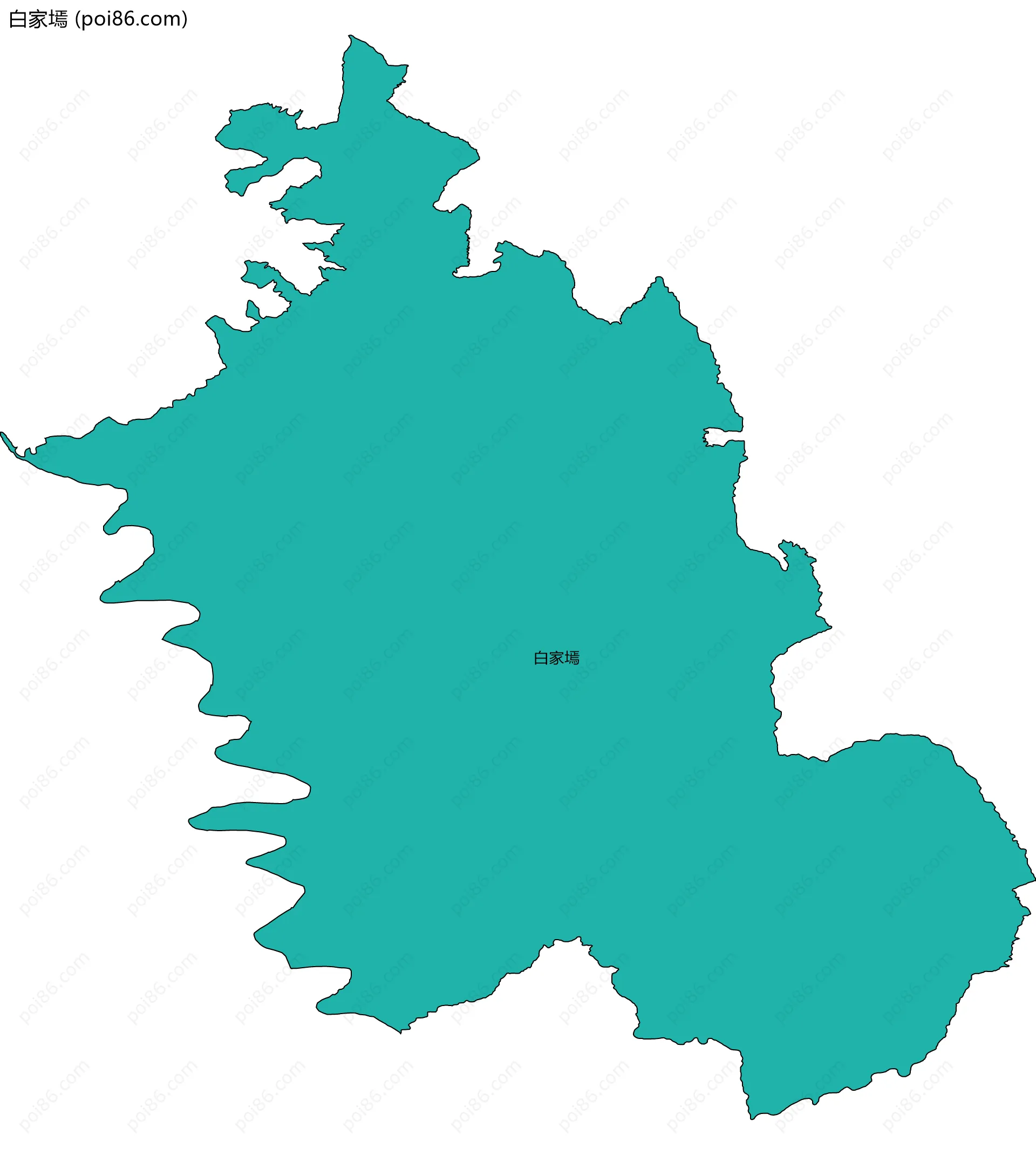 白家墕边界地图