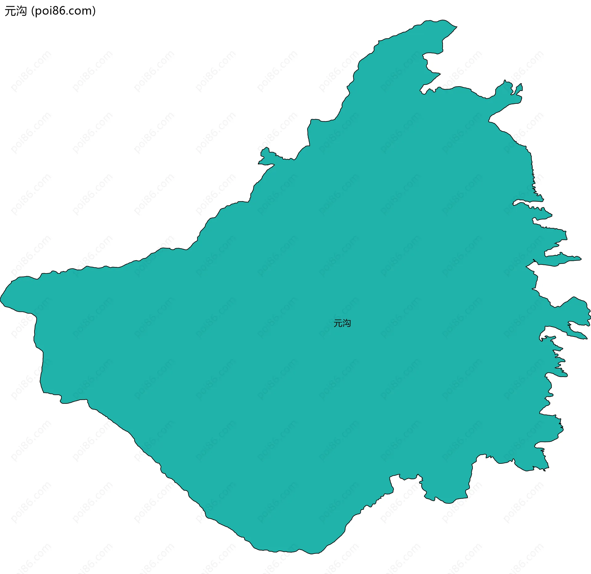 元沟边界地图