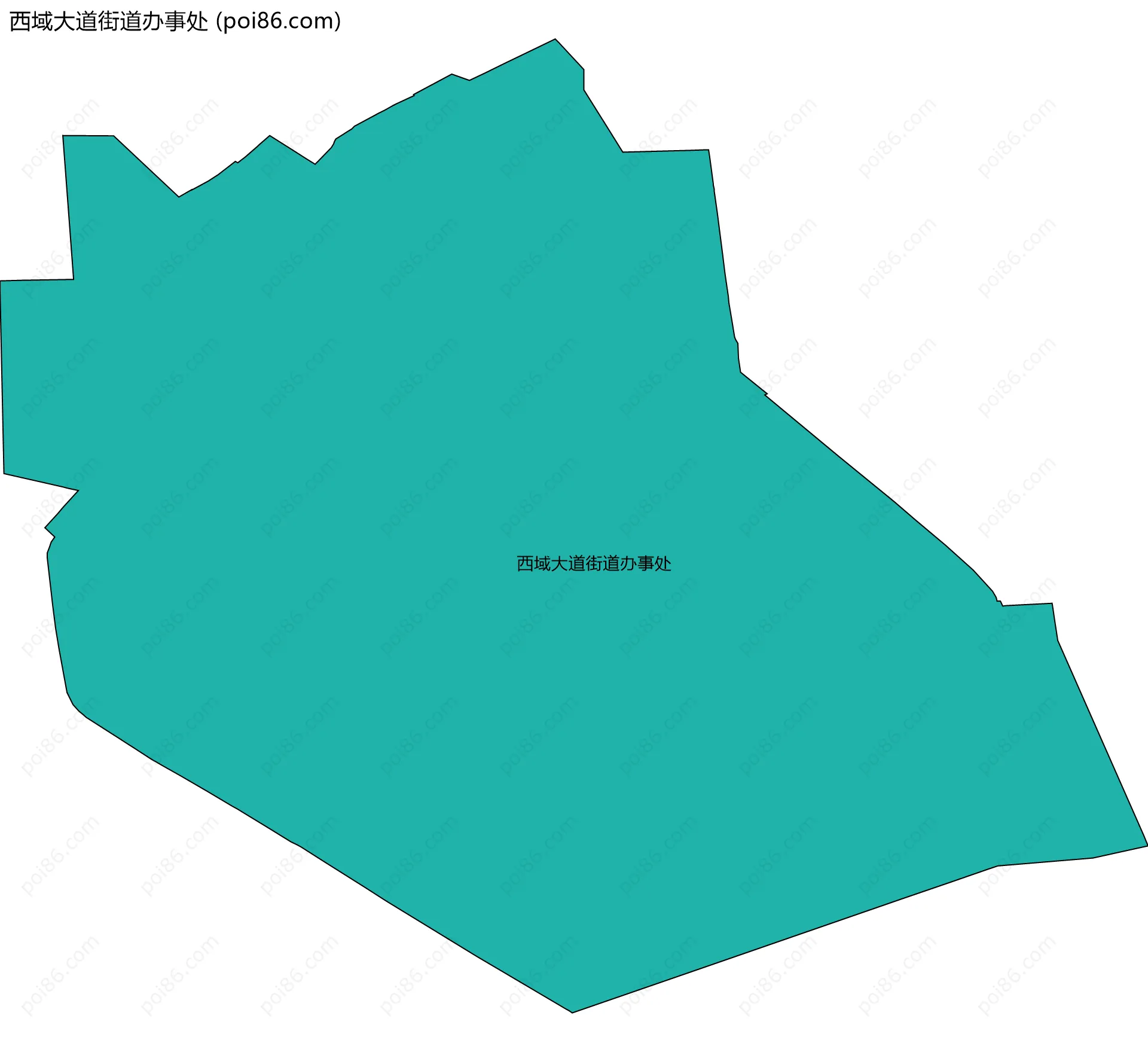 西域大道街道办事处边界地图