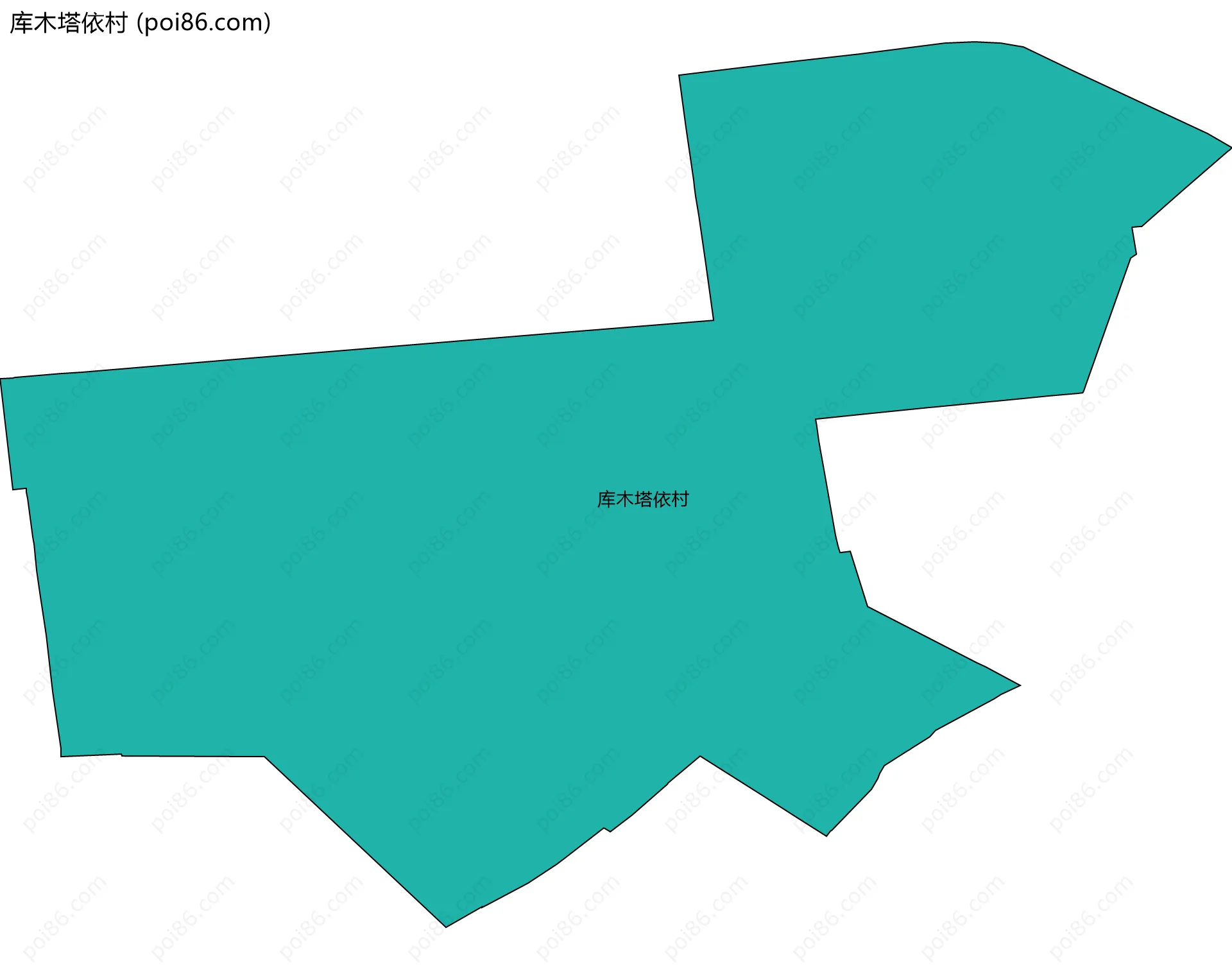 库木塔依村边界地图