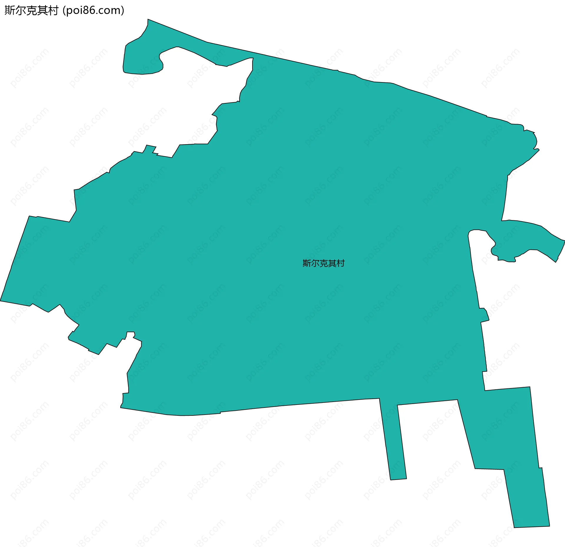 斯尔克其村边界地图