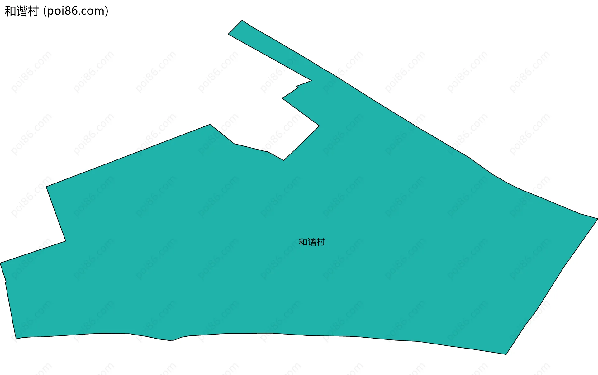 和谐村边界地图