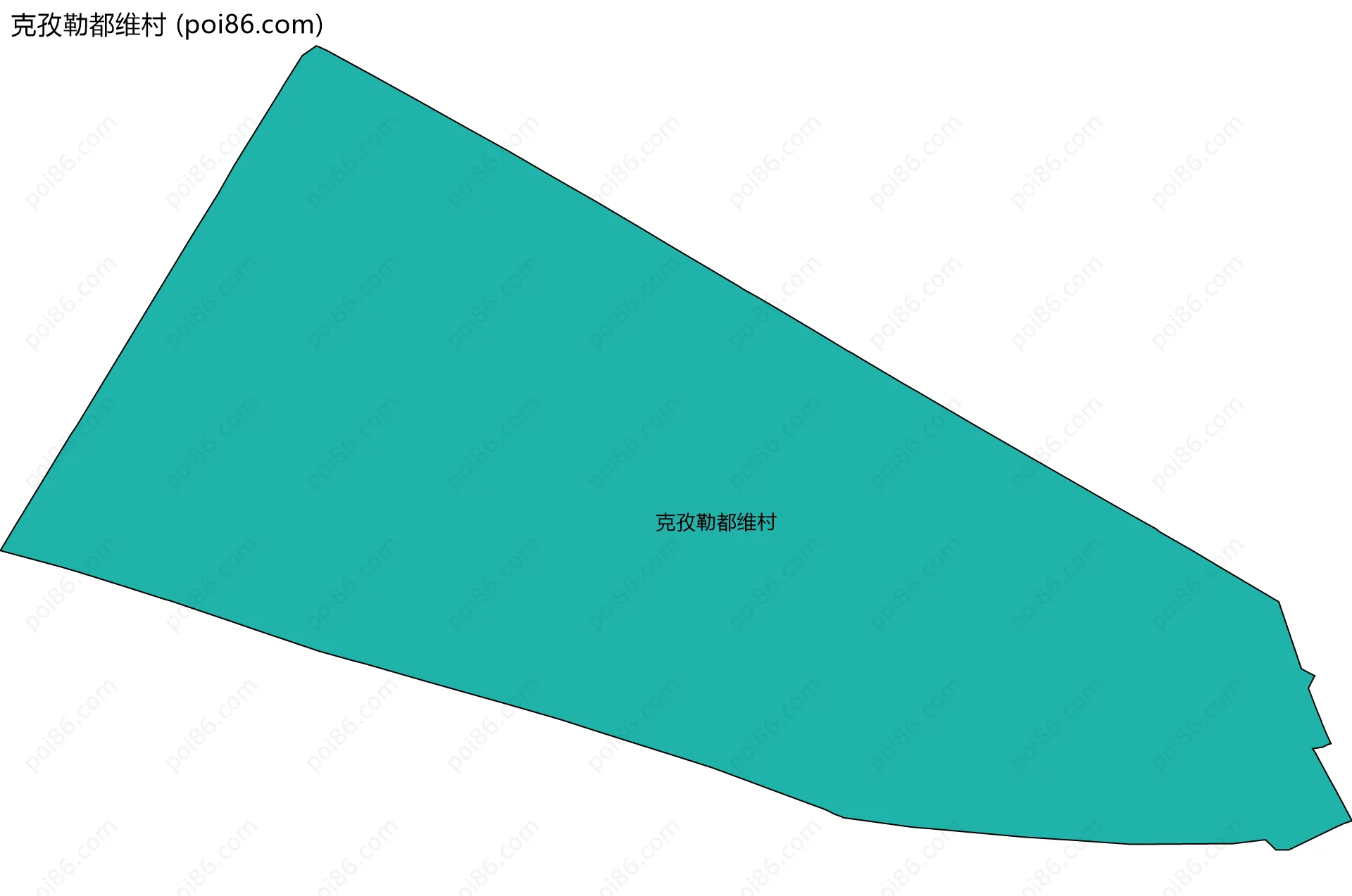 克孜勒都维村边界地图