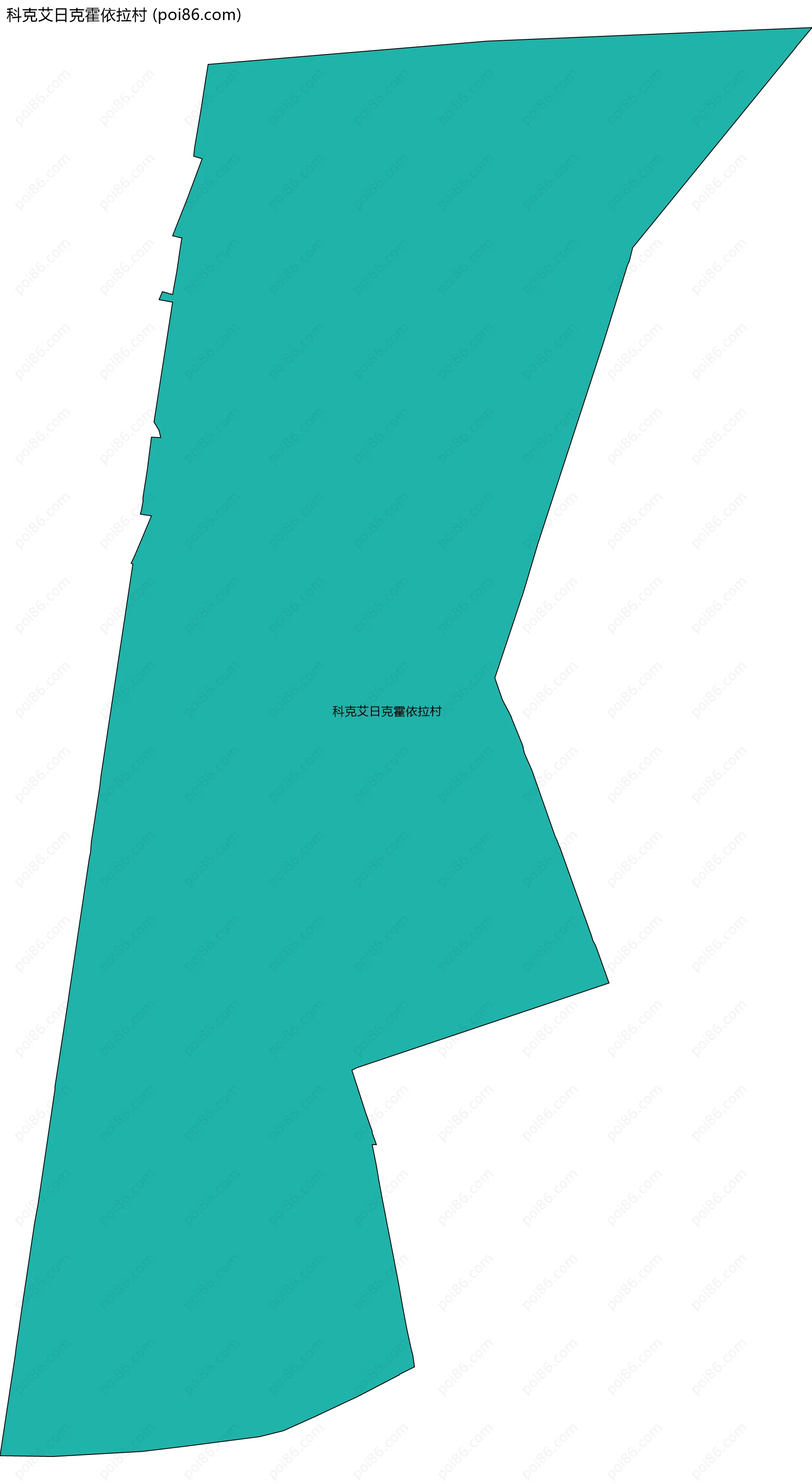 科克艾日克霍依拉村边界地图