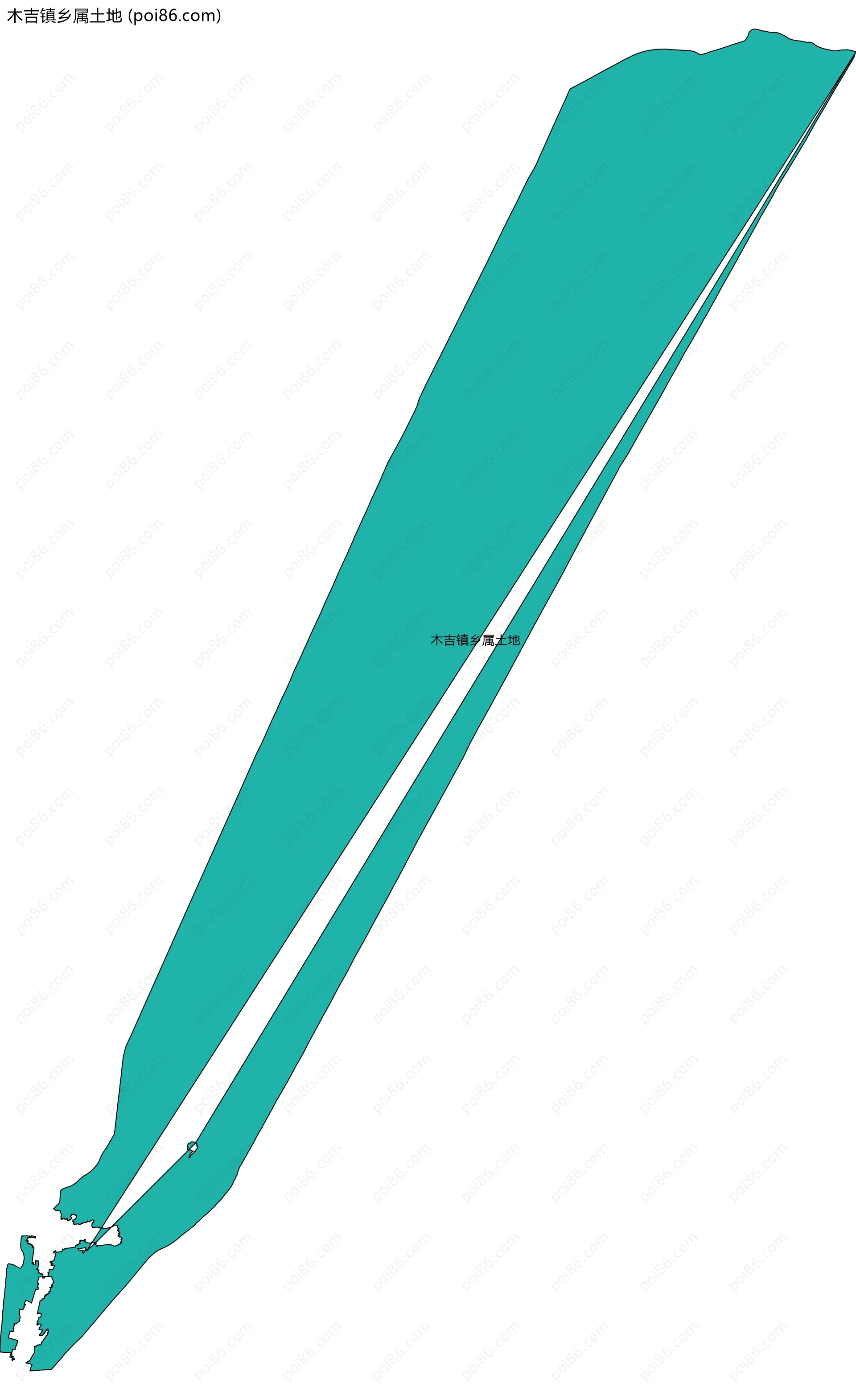 木吉镇乡属土地边界地图