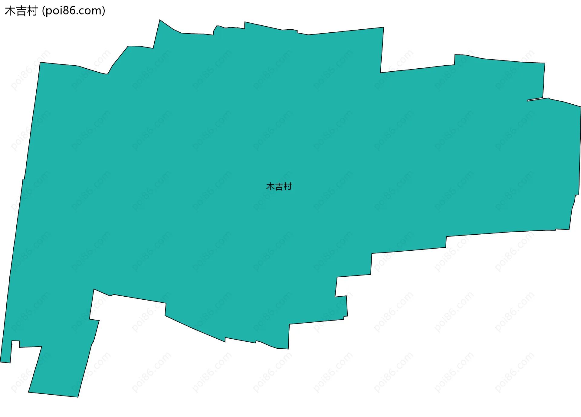 木吉村边界地图