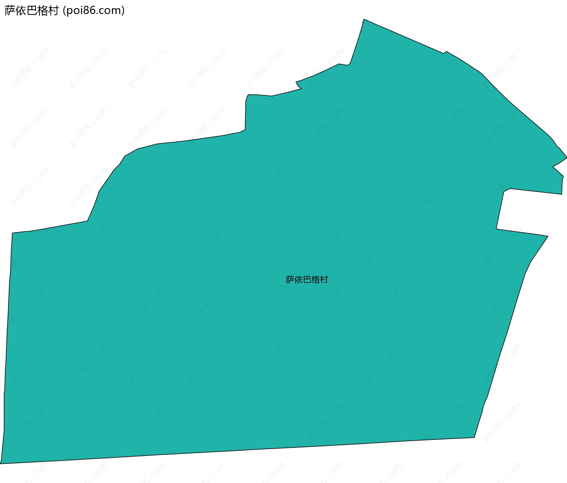 萨依巴格村边界地图