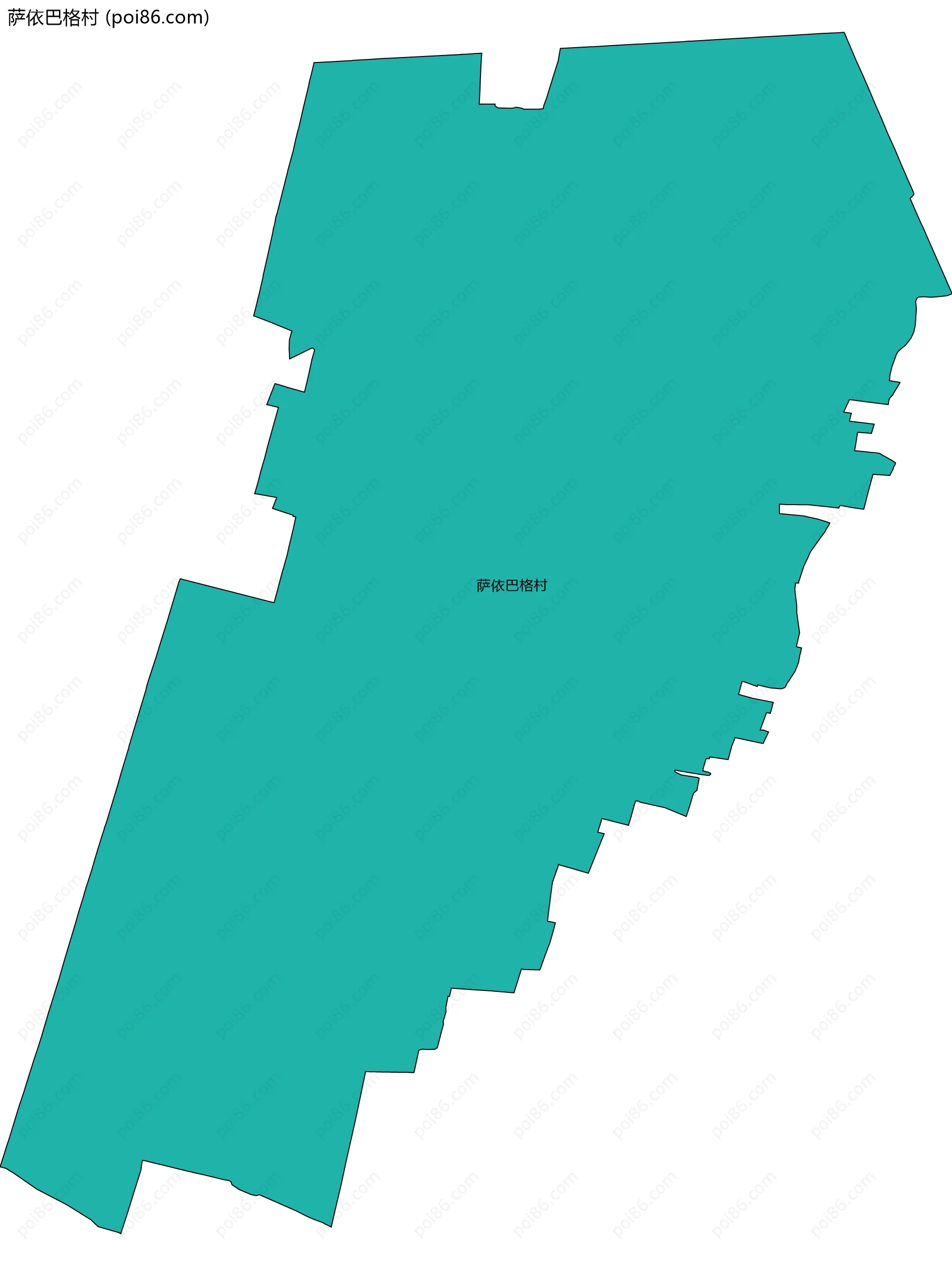 萨依巴格村边界地图