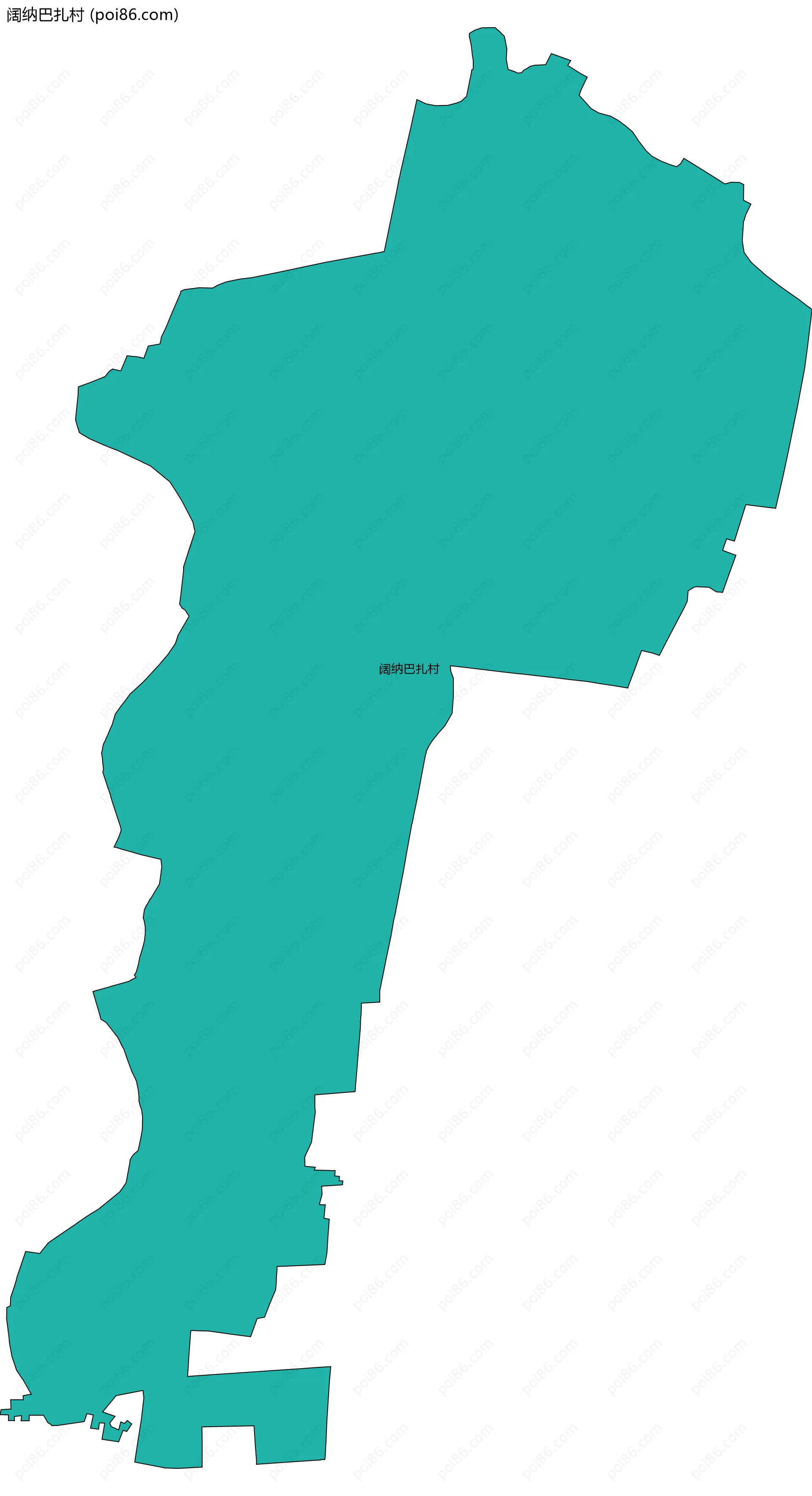 阔纳巴扎村边界地图