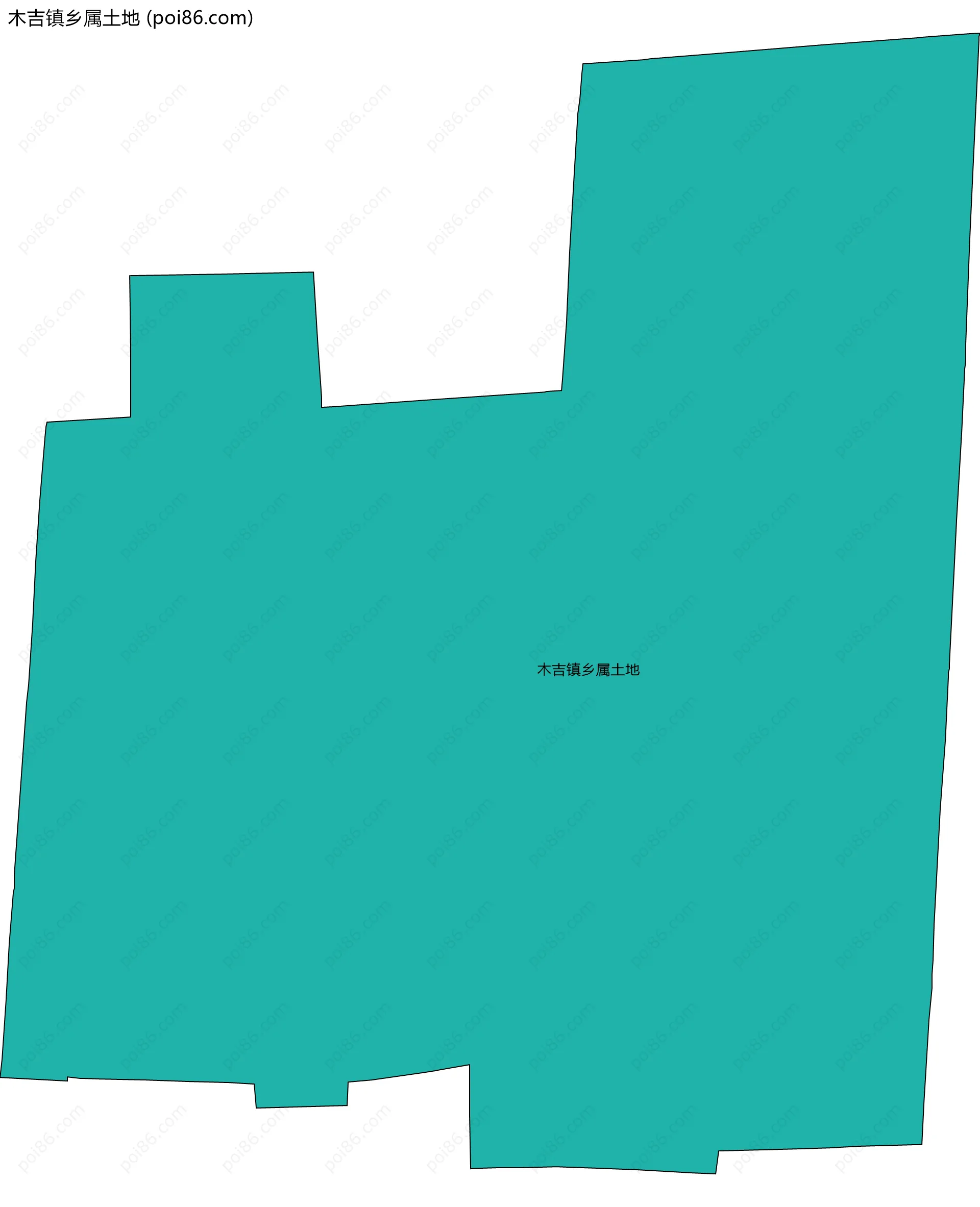 木吉镇乡属土地边界地图