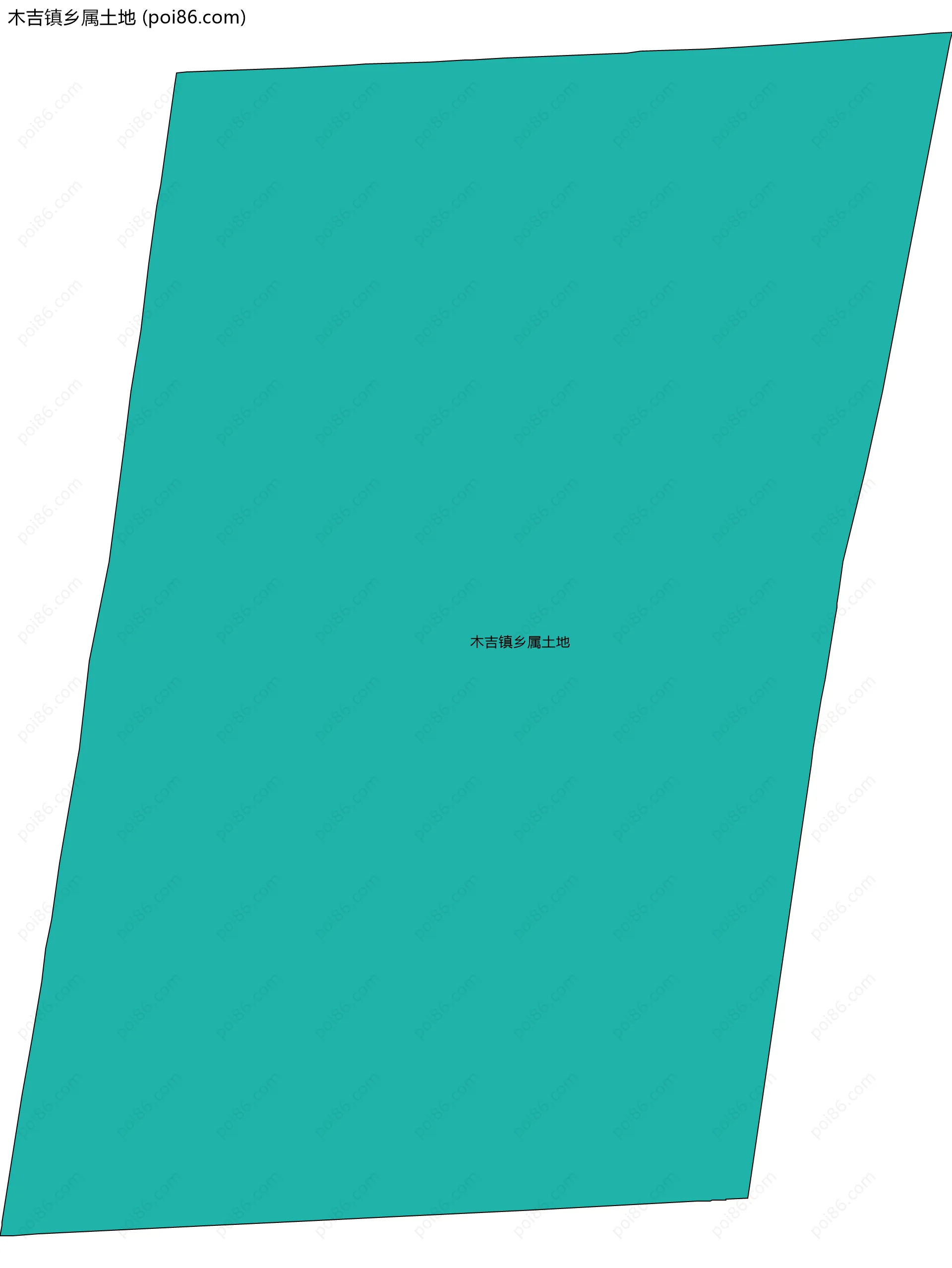 木吉镇乡属土地边界地图