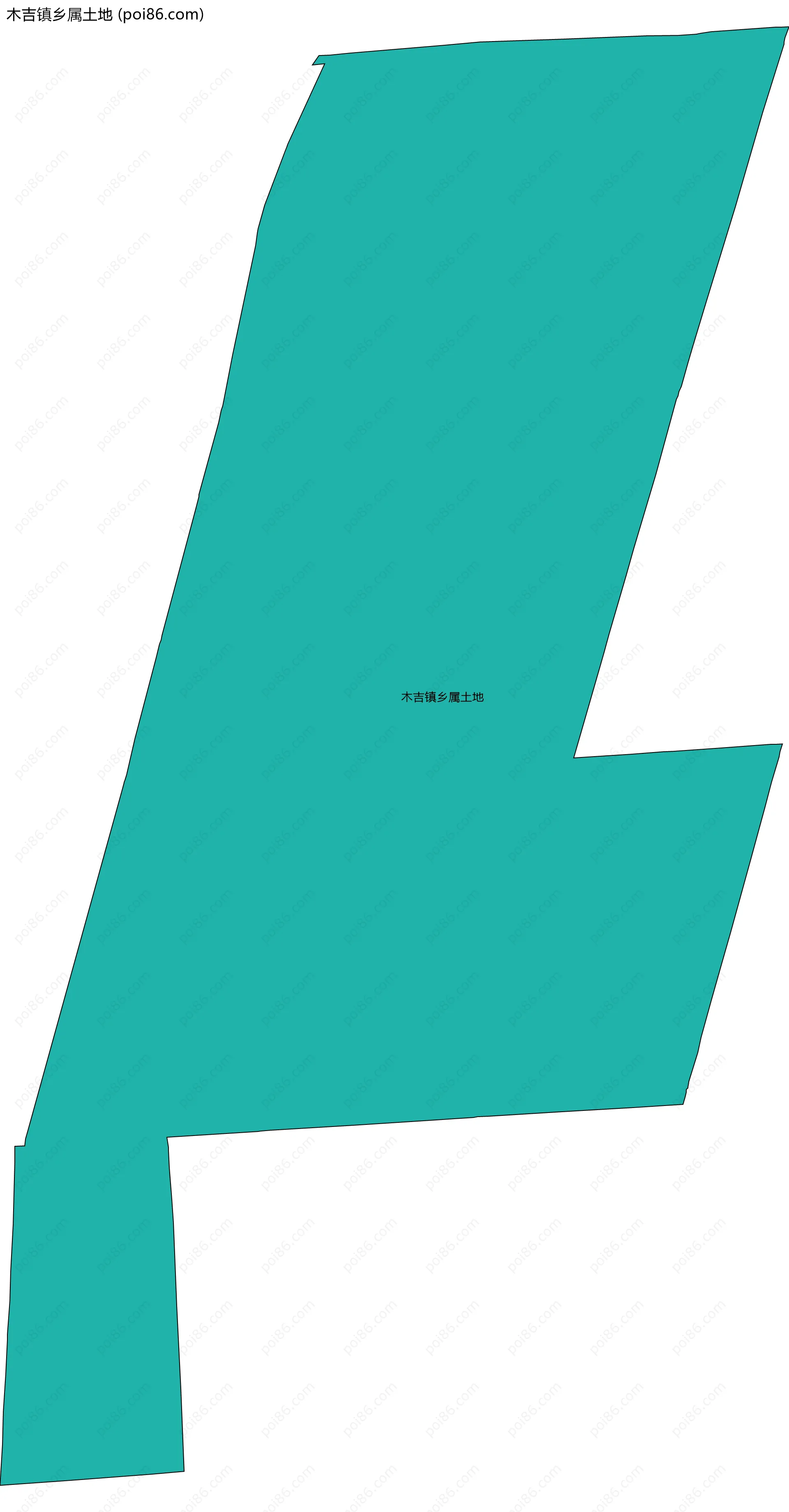 木吉镇乡属土地边界地图