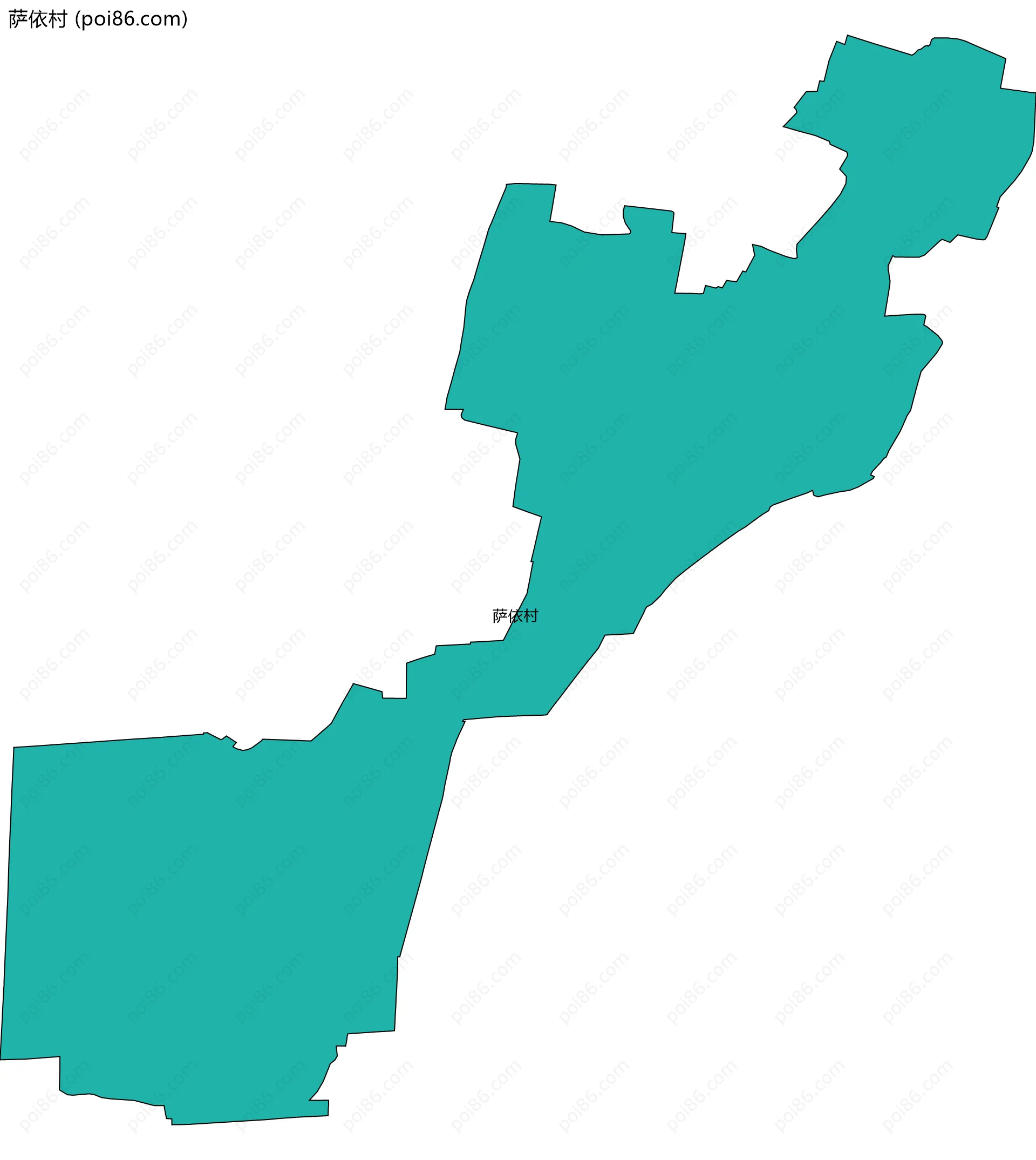 萨依村边界地图