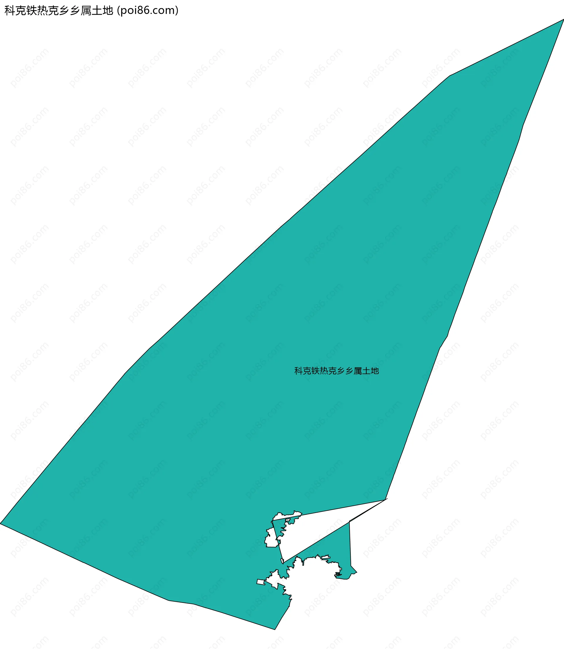 科克铁热克乡乡属土地边界地图