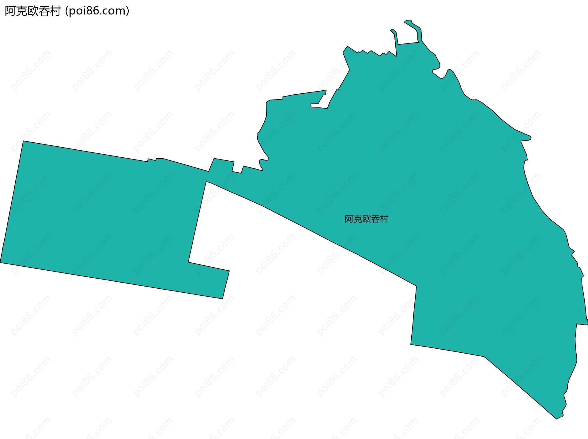 阿克欧吞村边界地图