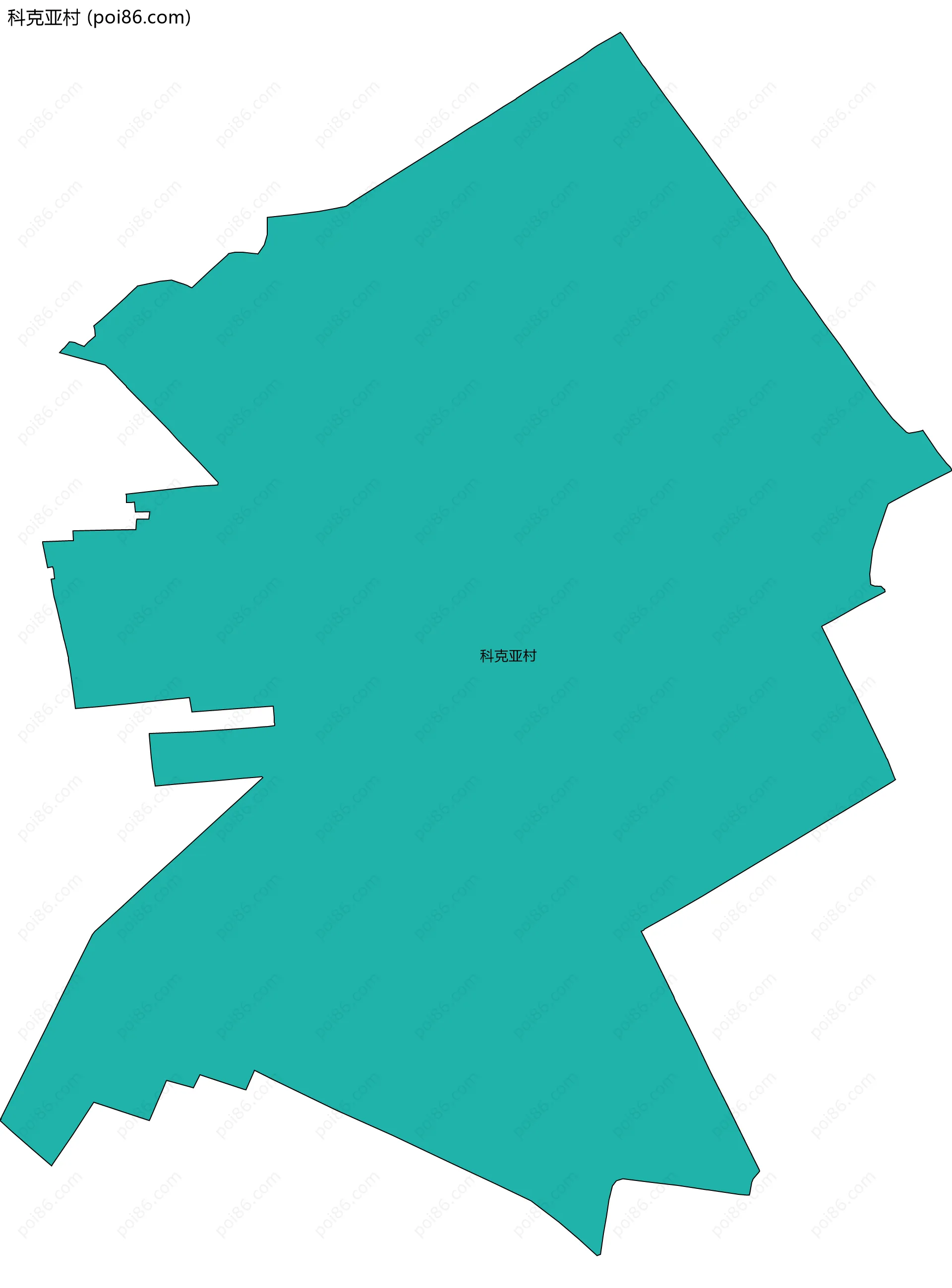 科克亚村边界地图