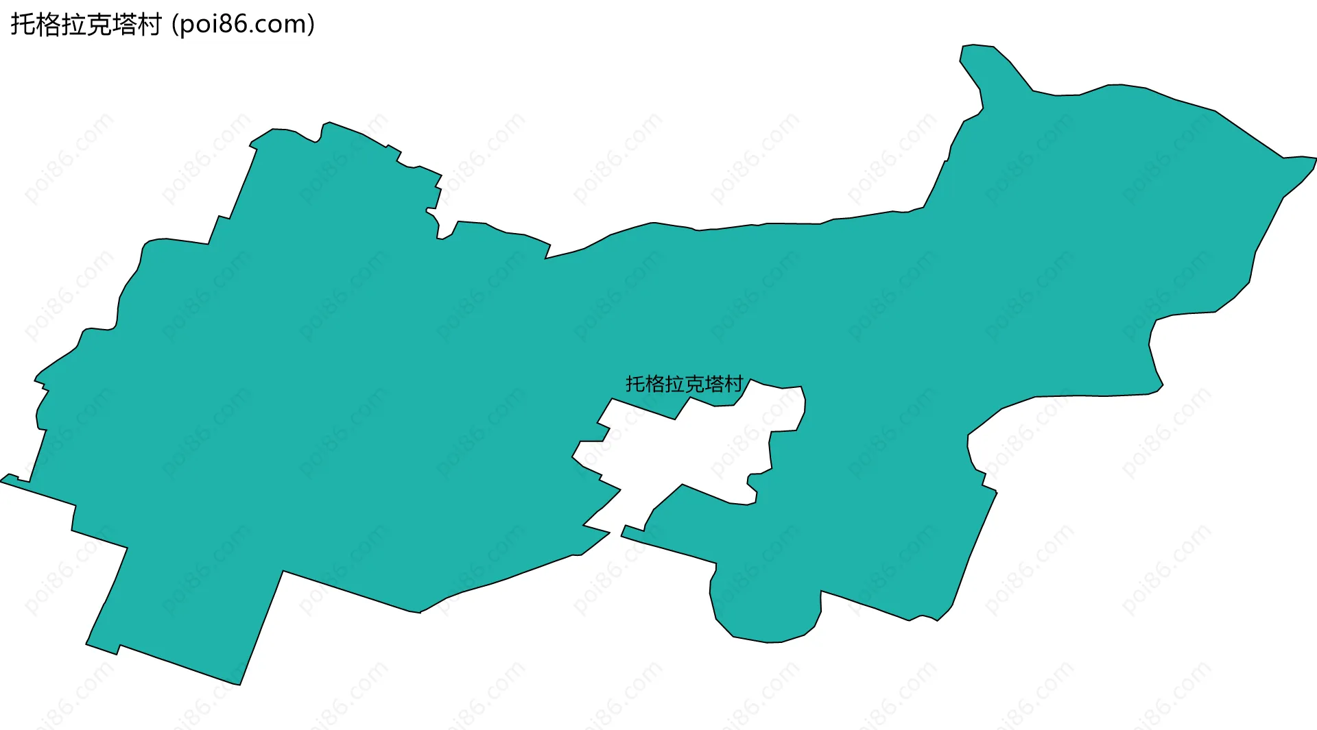 托格拉克塔村边界地图