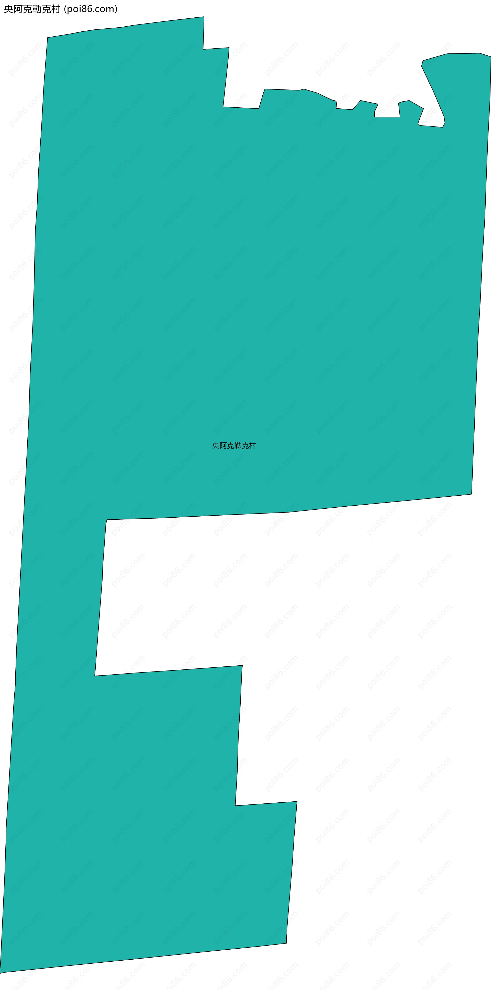 央阿克勒克村边界地图