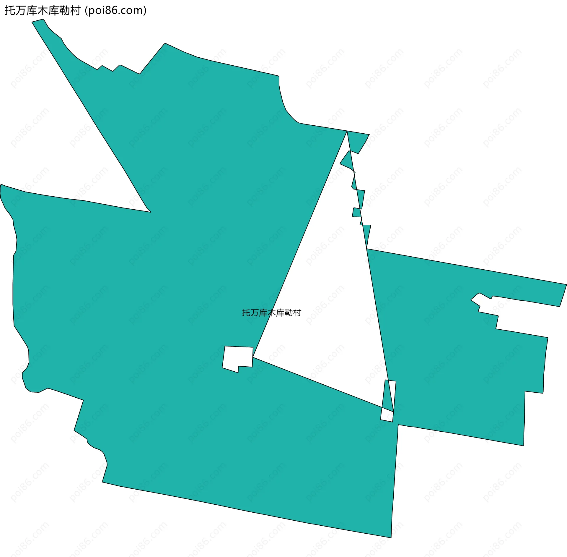 托万库木库勒村边界地图