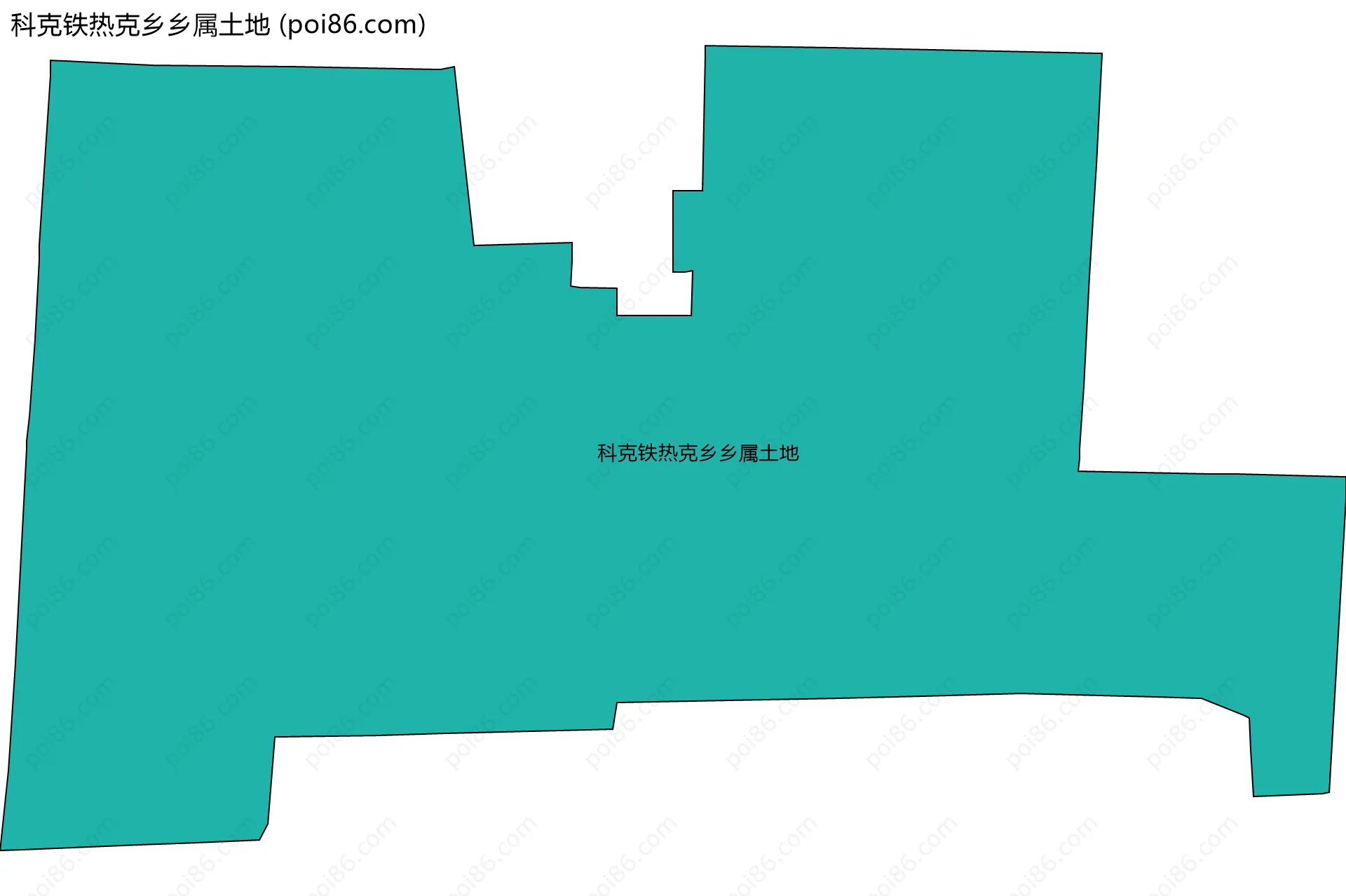 科克铁热克乡乡属土地边界地图