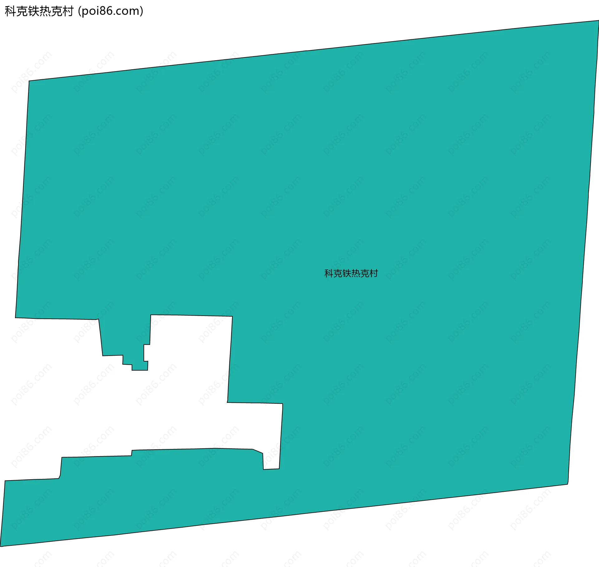 科克铁热克村边界地图