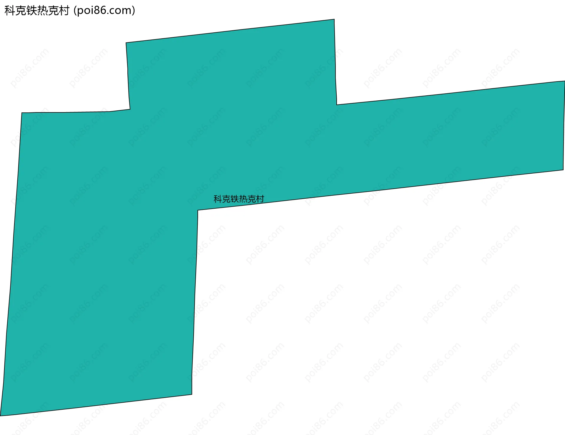 科克铁热克村边界地图