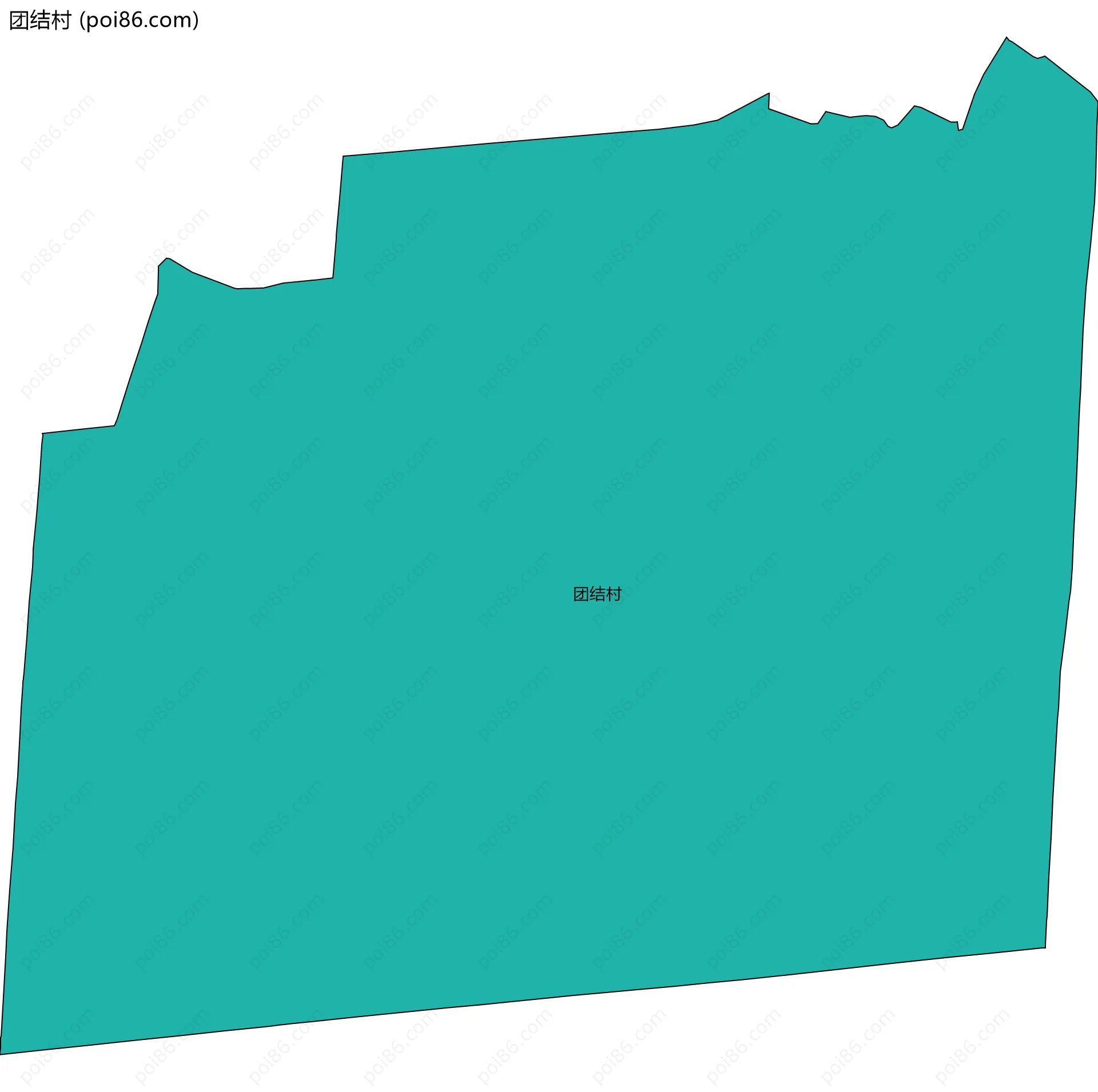 团结村边界地图