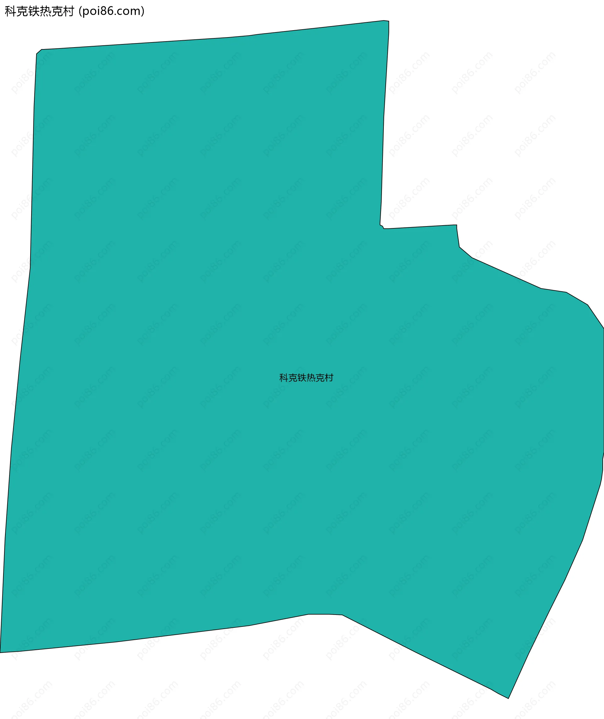 科克铁热克村边界地图