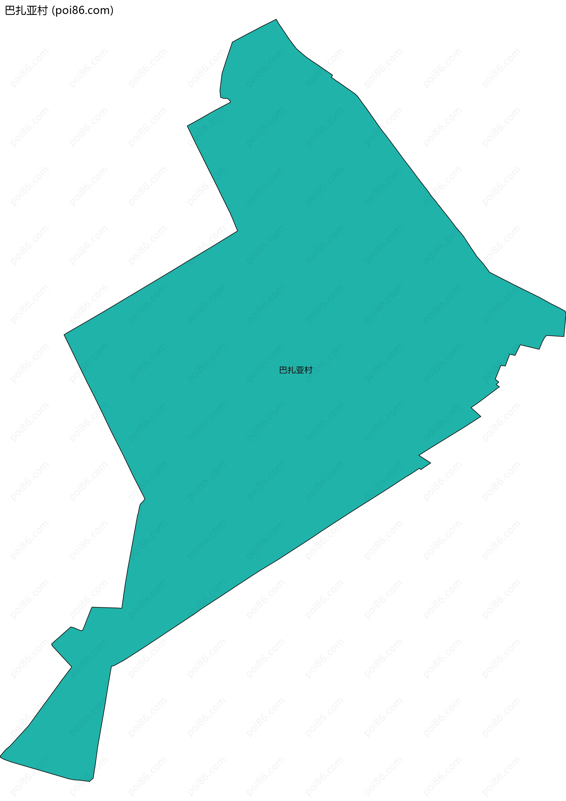 巴扎亚村边界地图