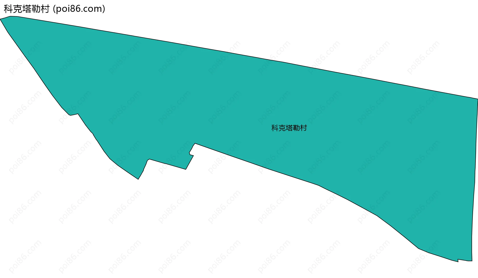 科克塔勒村边界地图