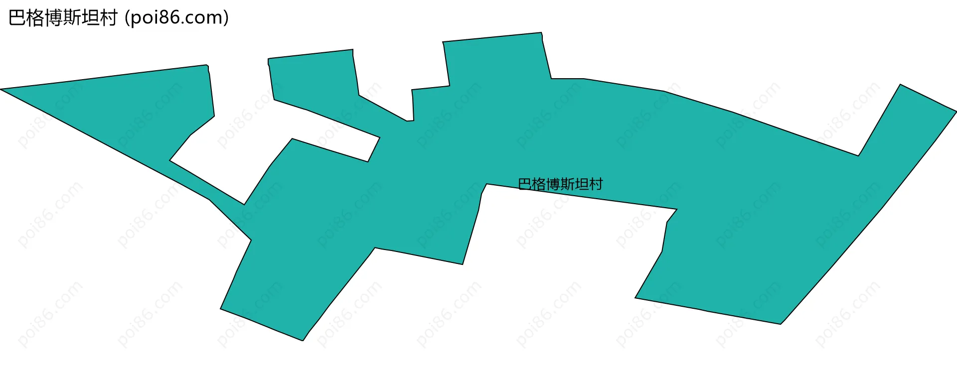 巴格博斯坦村边界地图